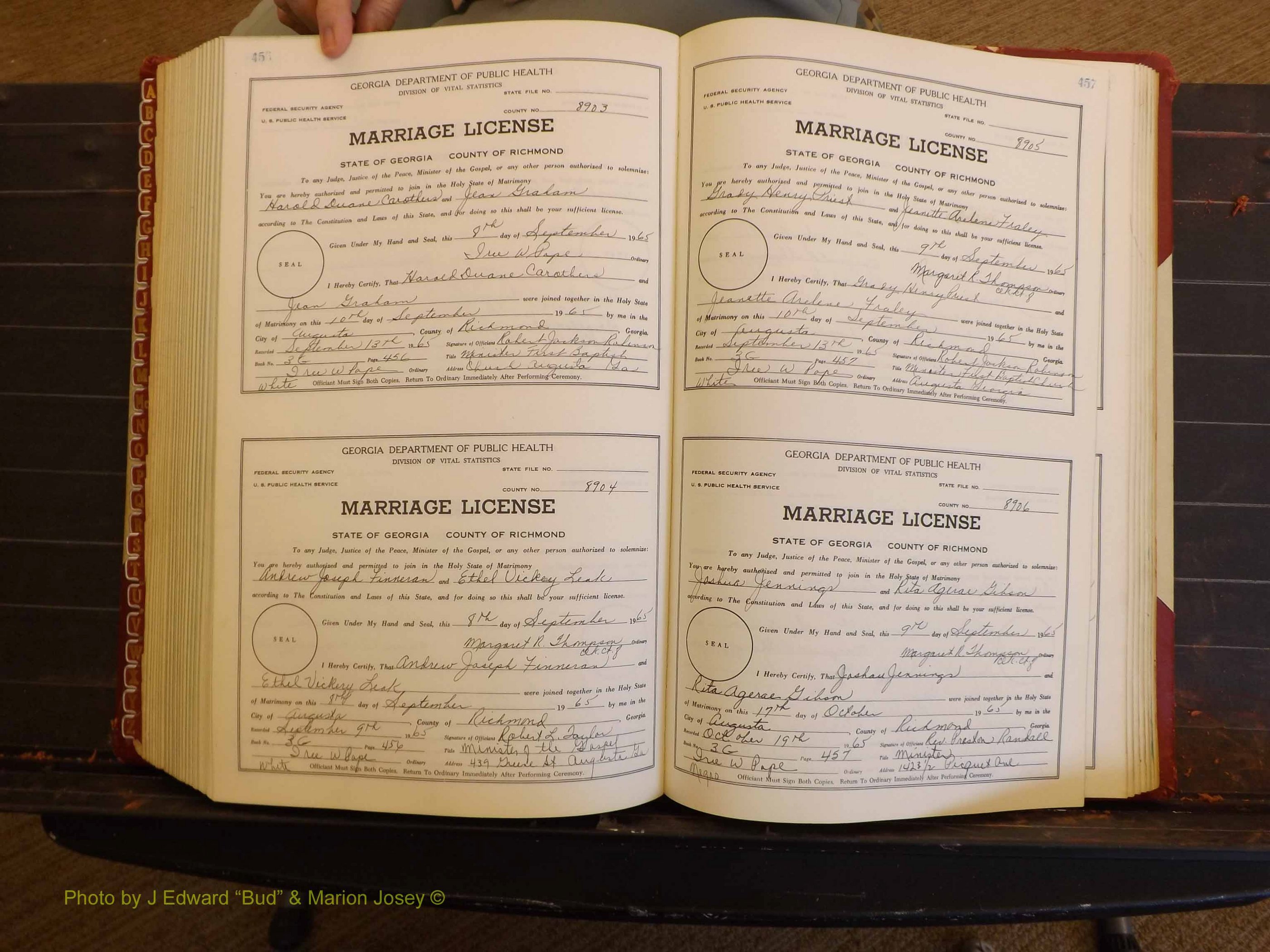 Richmond Marriages, 3G, 1964-1966 P 456-457.JPG