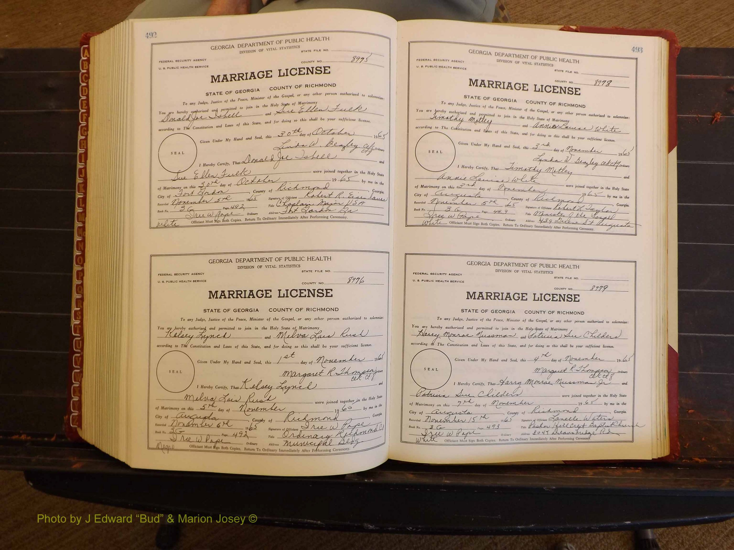 Richmond Marriages, 3G, 1964-1966 P 492-493.JPG