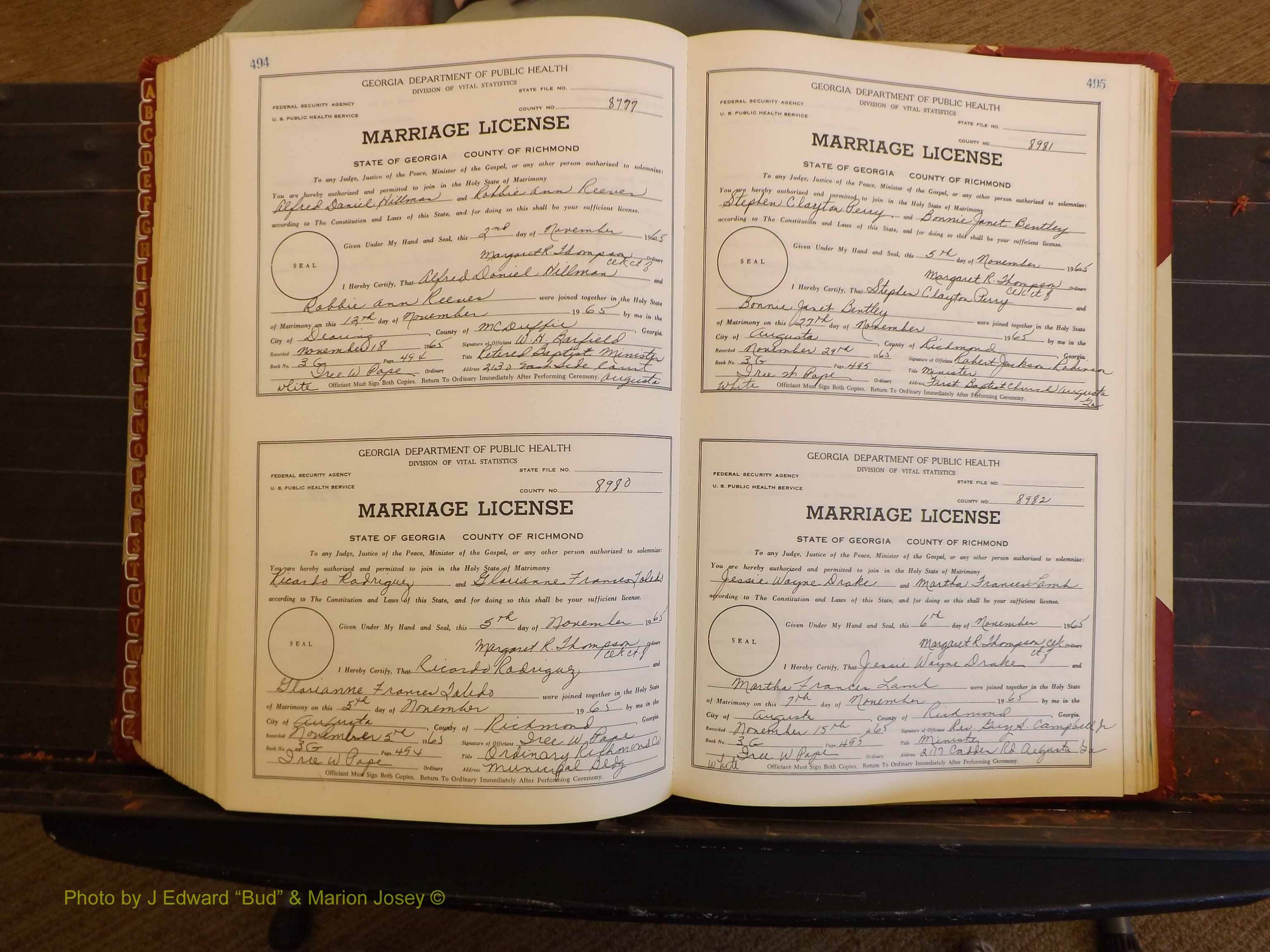 Richmond Marriages, 3G, 1964-1966 P 494-495.JPG
