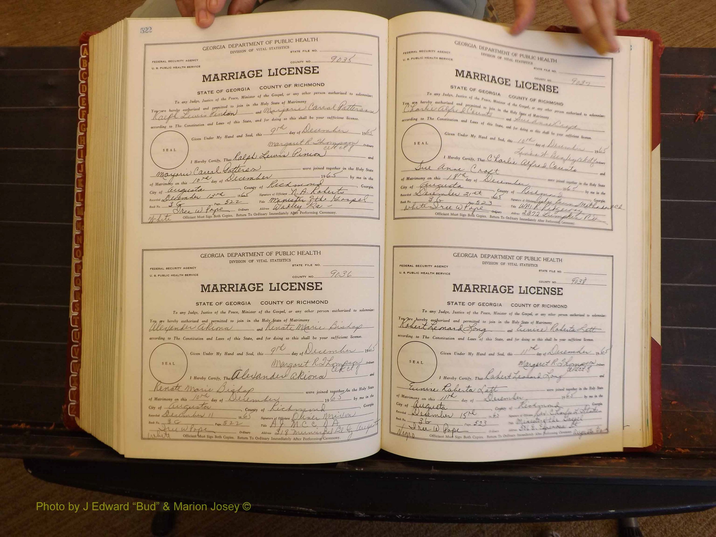 Richmond Marriages, 3G, 1964-1966 P 522-523.JPG