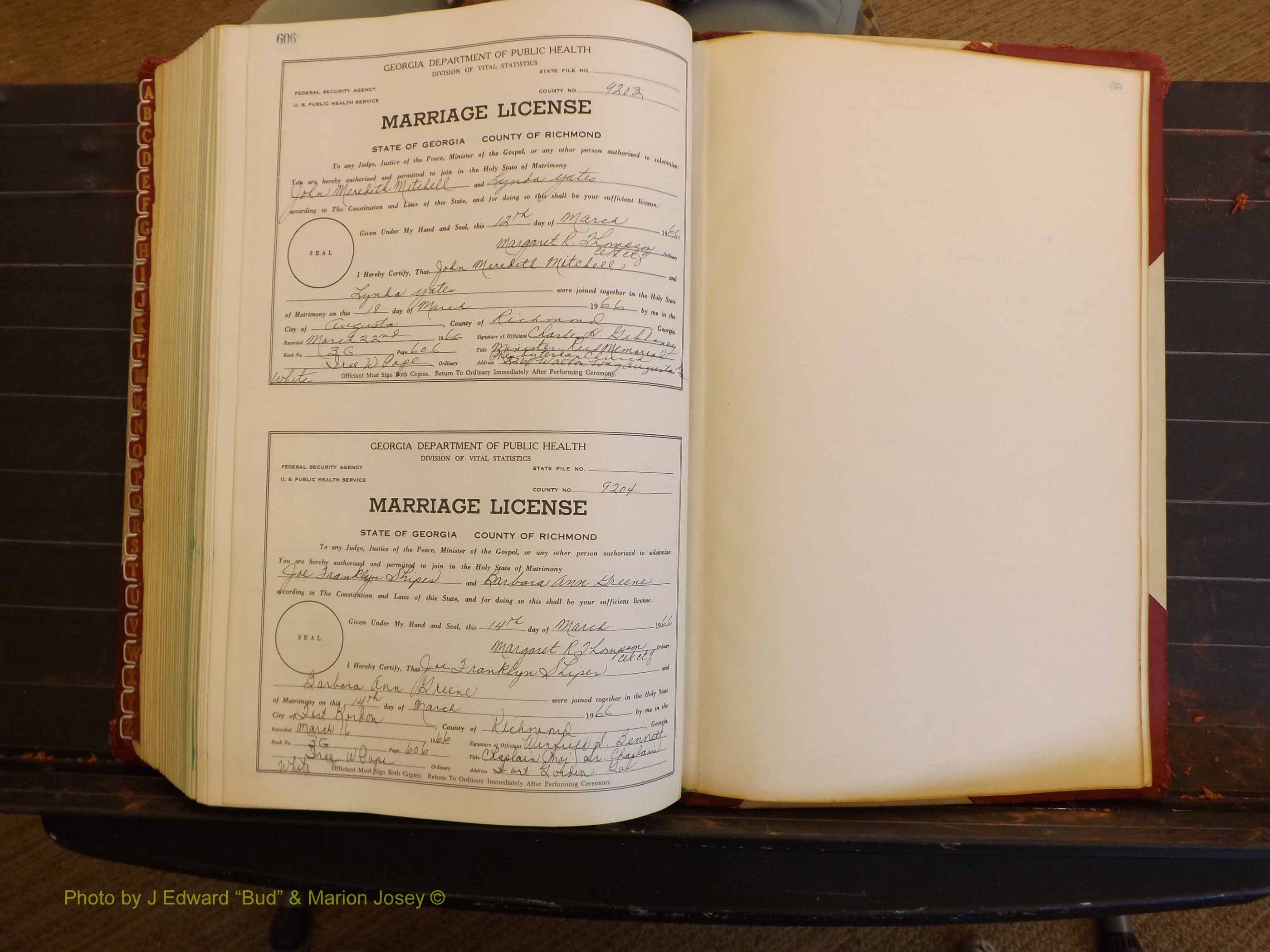 Richmond Marriages, 3G, 1964-1966 P 606.JPG