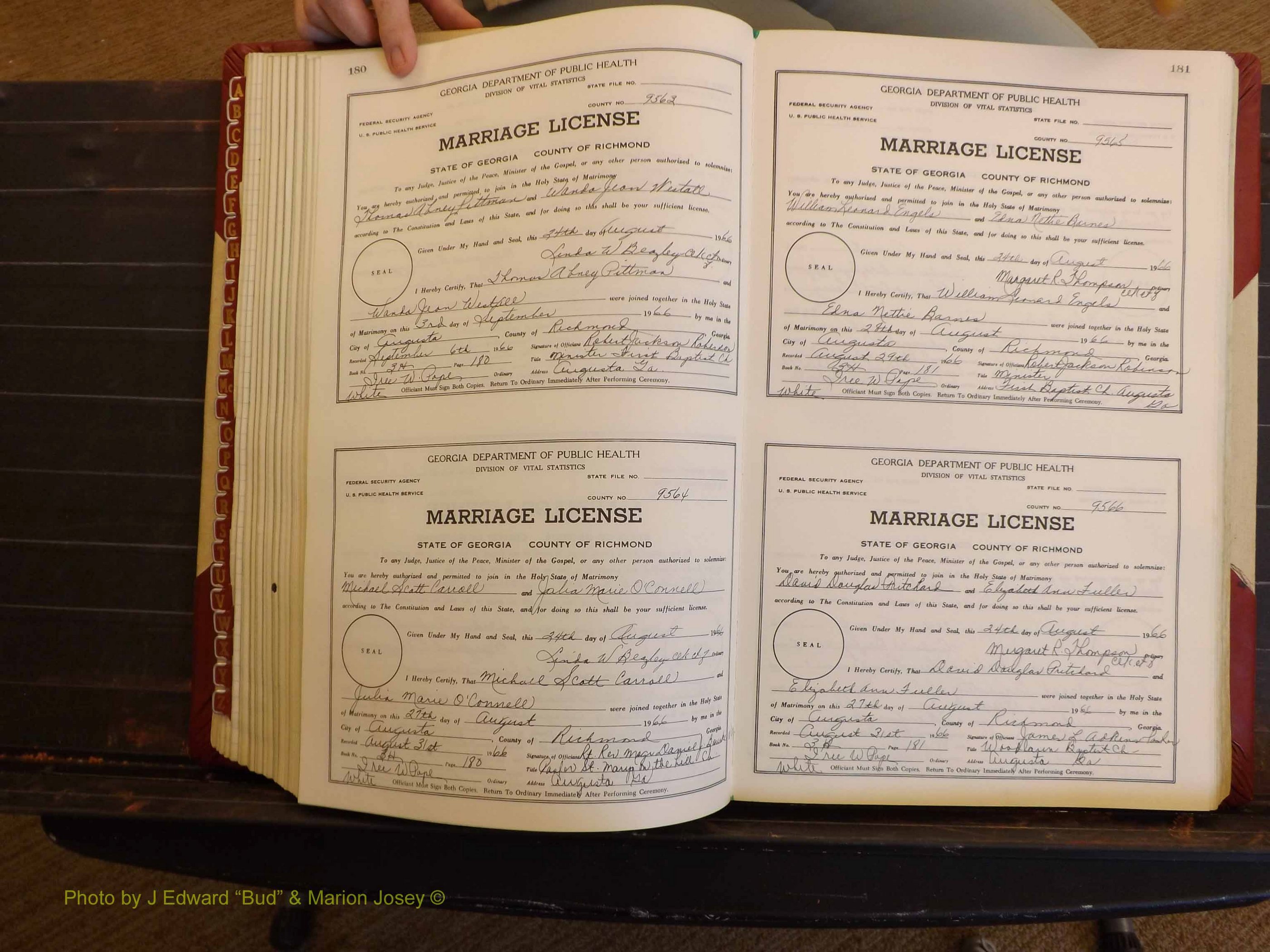 Richmond Marriages, 3H, 1966-1967 P 180-181.JPG