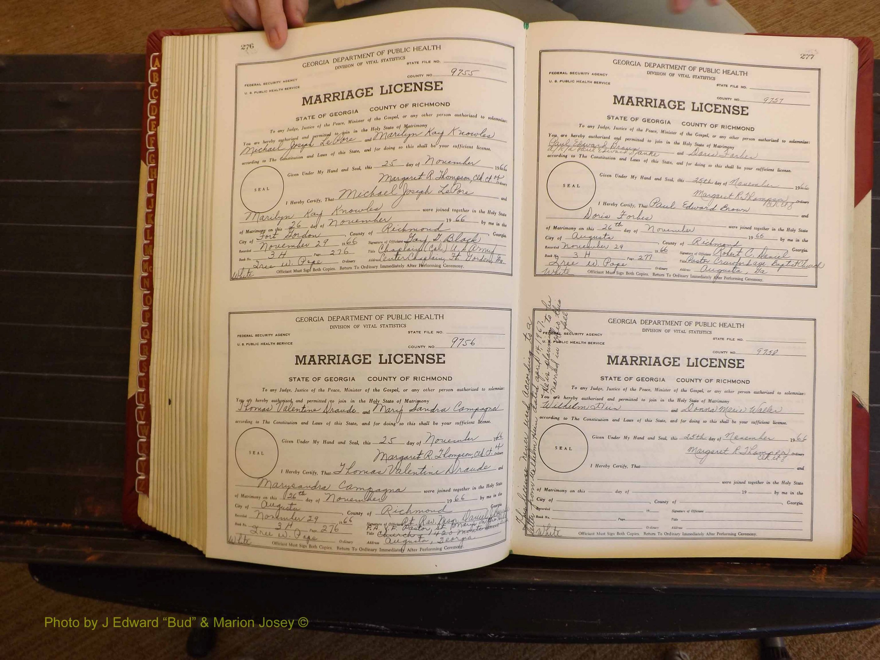 Richmond Marriages, 3H, 1966-1967 P 276-277.JPG