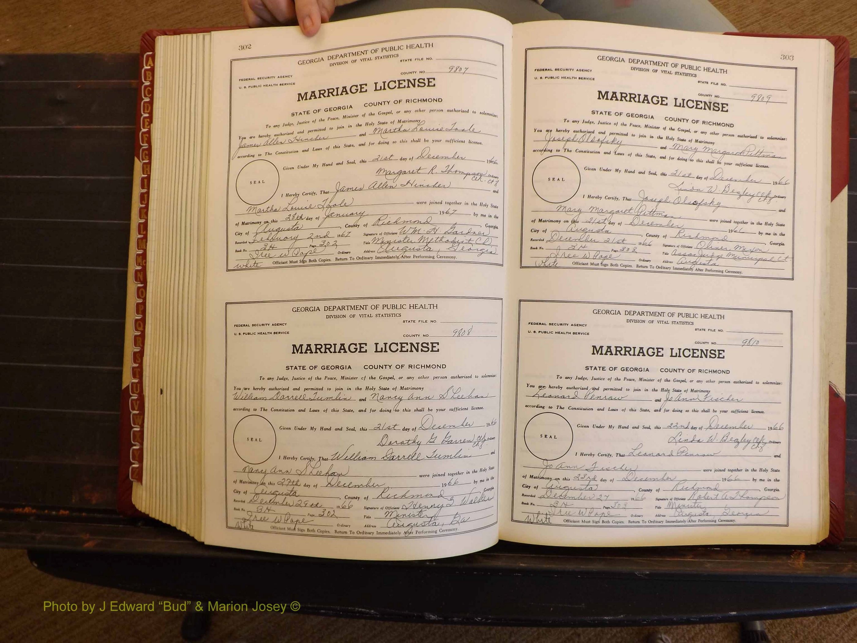 Richmond Marriages, 3H, 1966-1967 P 302-303.JPG