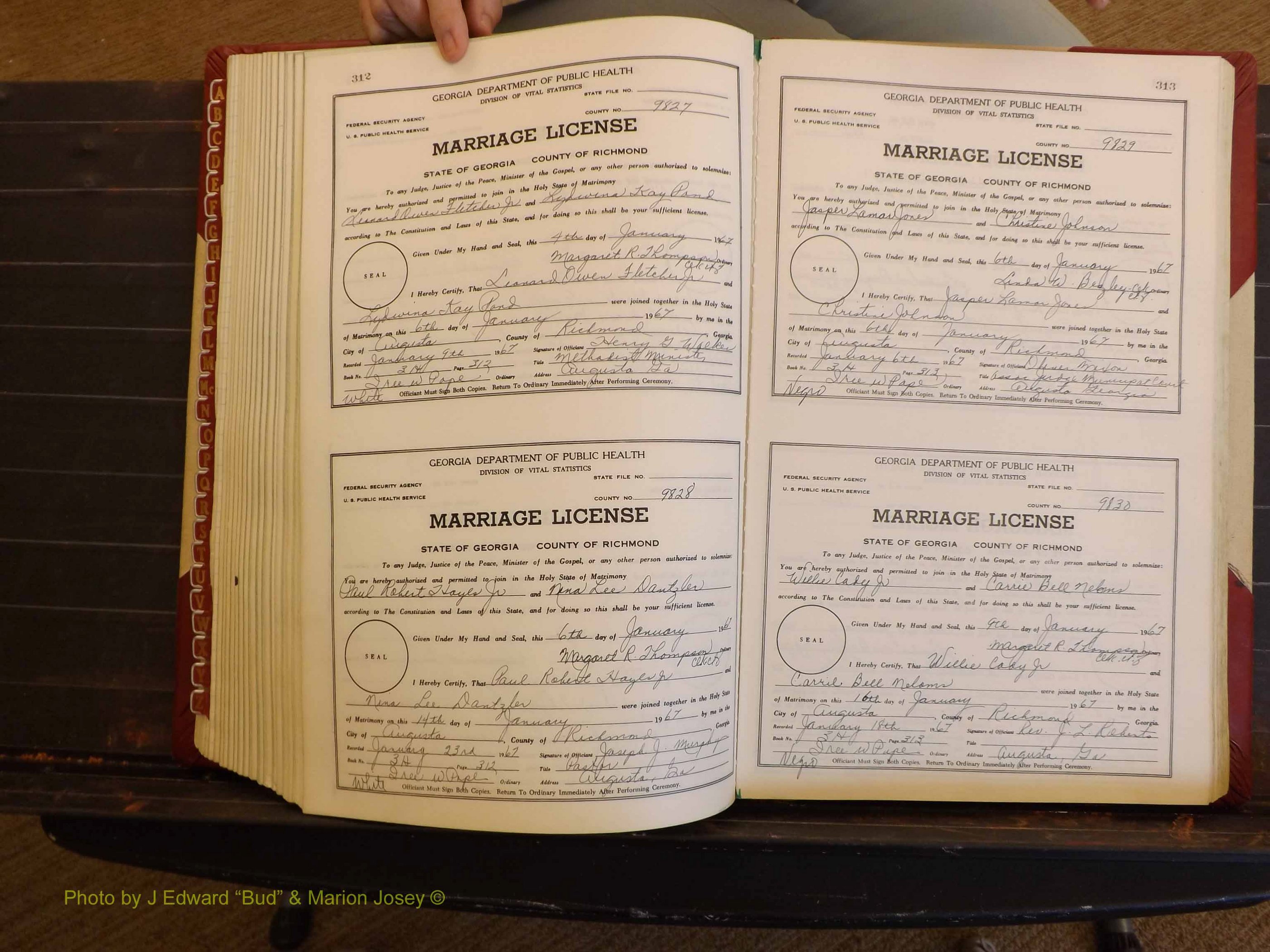 Richmond Marriages, 3H, 1966-1967 P 312-313.JPG