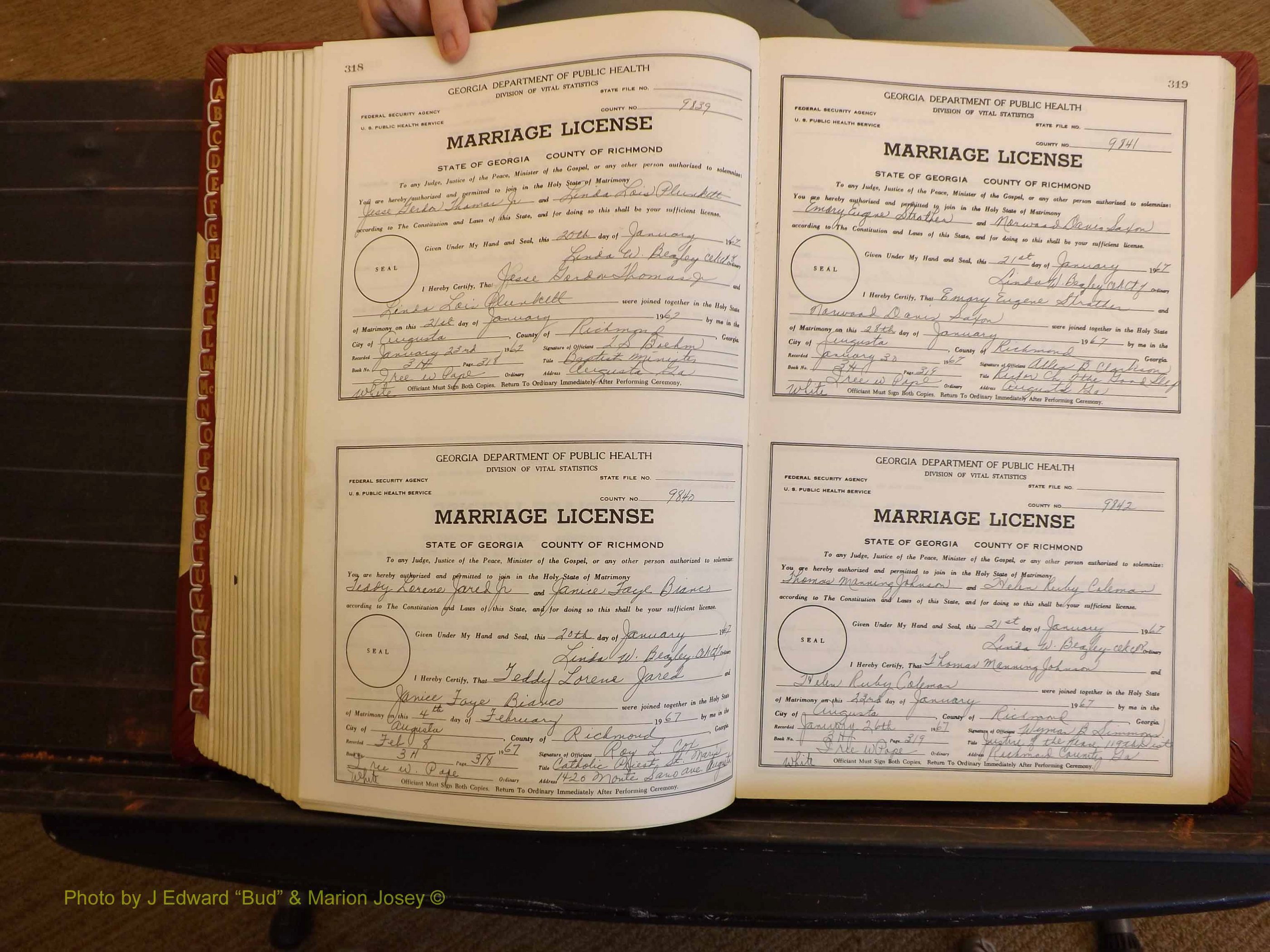 Richmond Marriages, 3H, 1966-1967 P 318-319.JPG