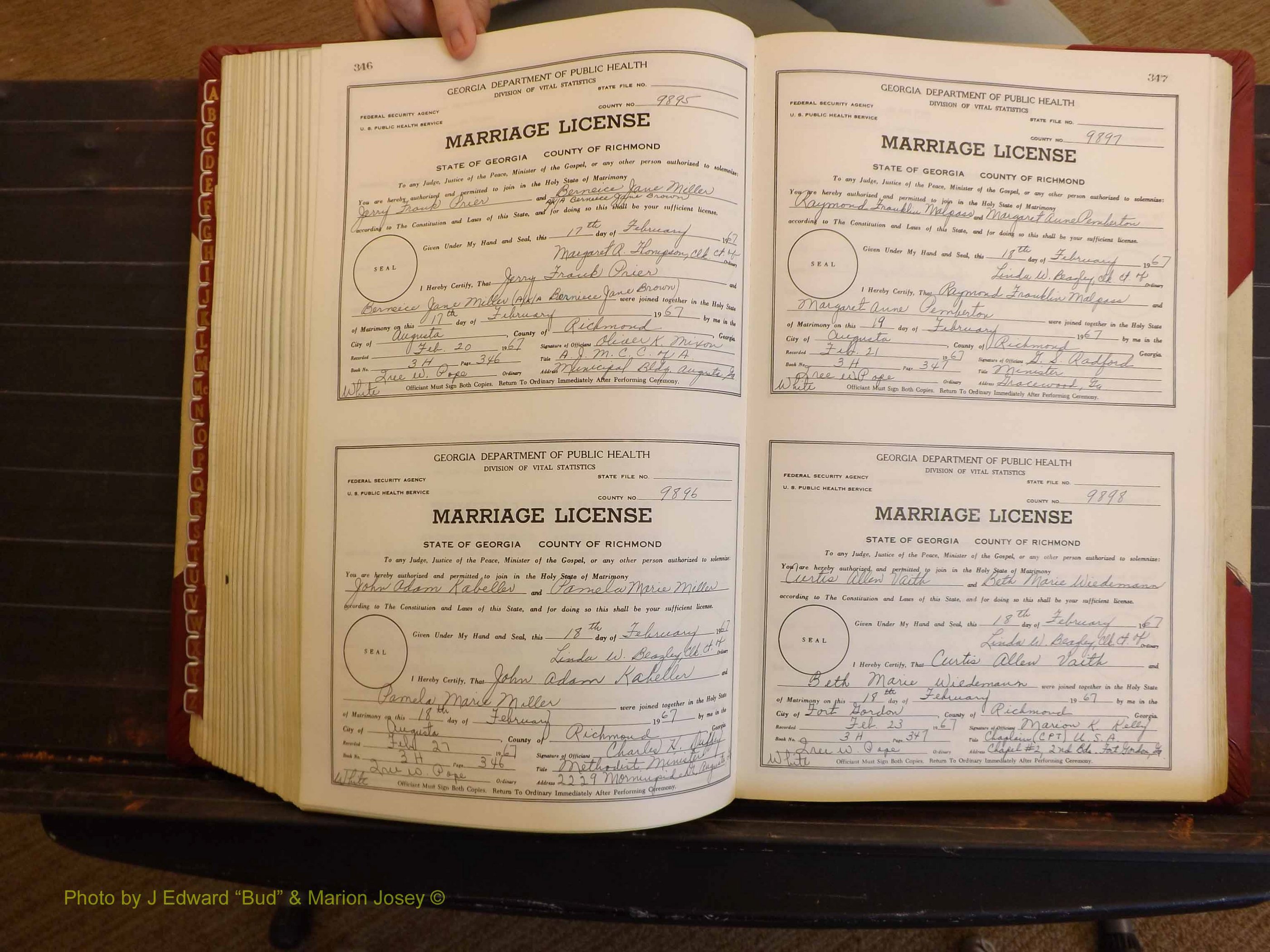 Richmond Marriages, 3H, 1966-1967 P 346-347.JPG