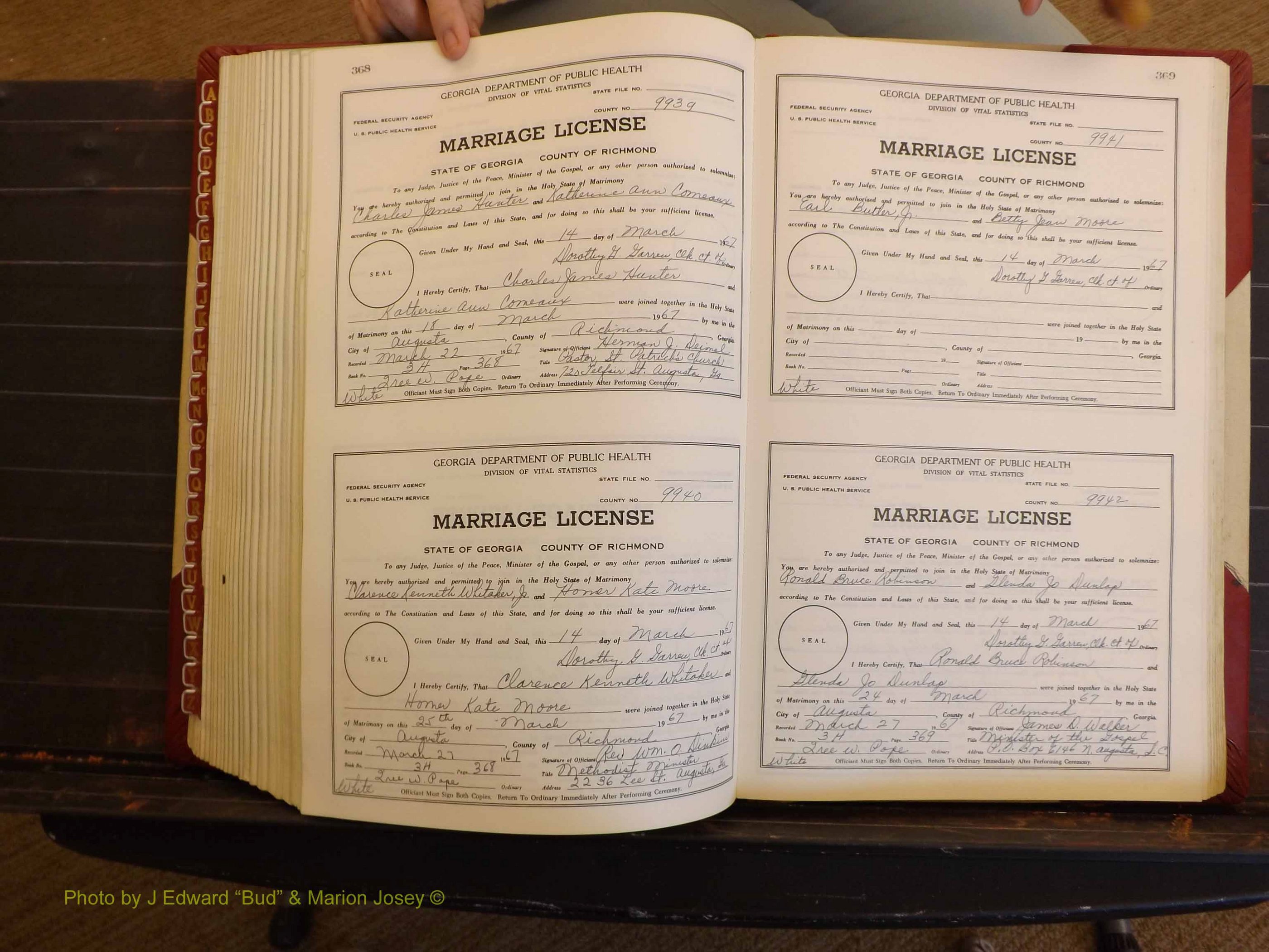 Richmond Marriages, 3H, 1966-1967 P 368-369.JPG