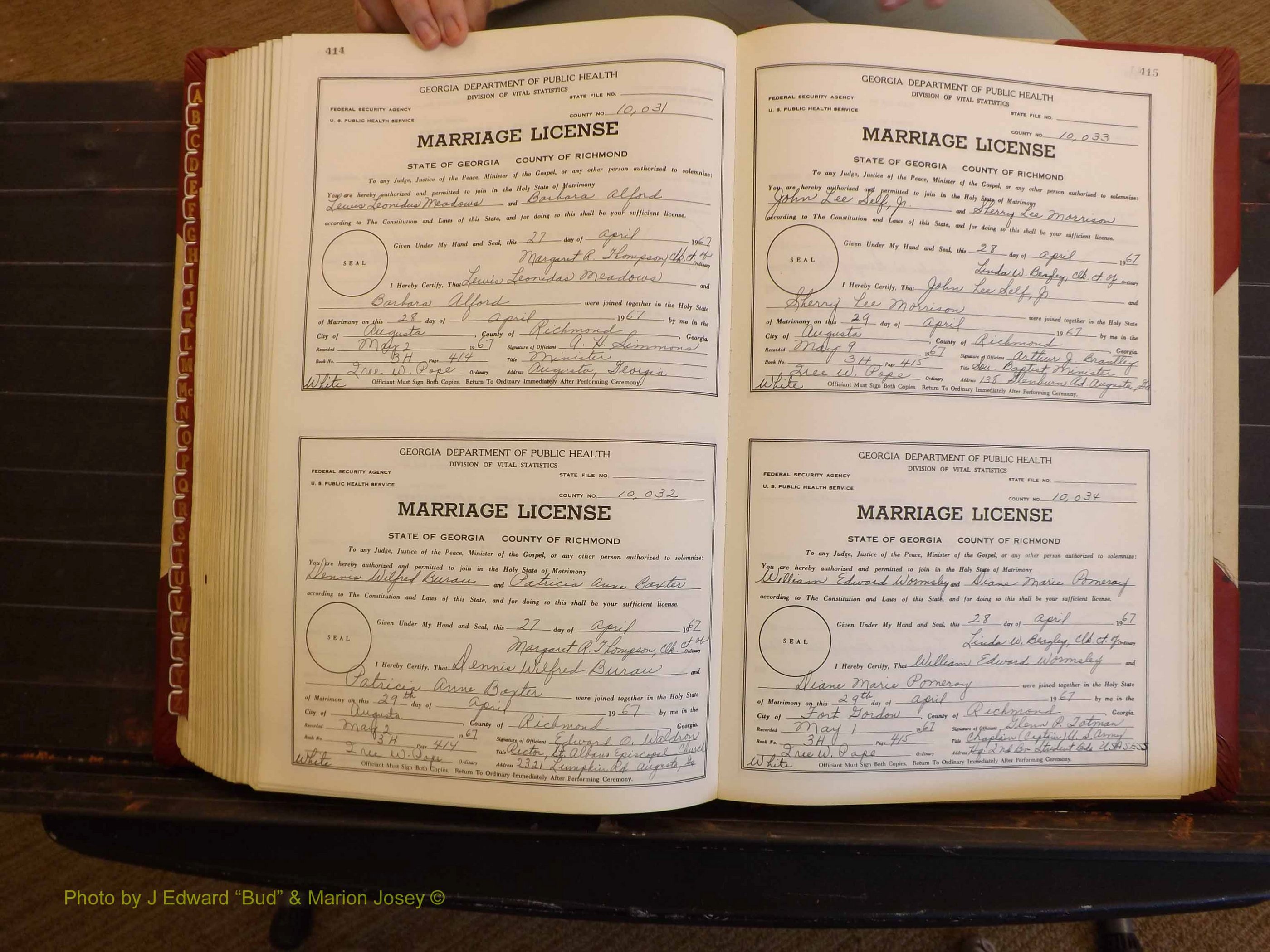 Richmond Marriages, 3H, 1966-1967 P 414-415.JPG