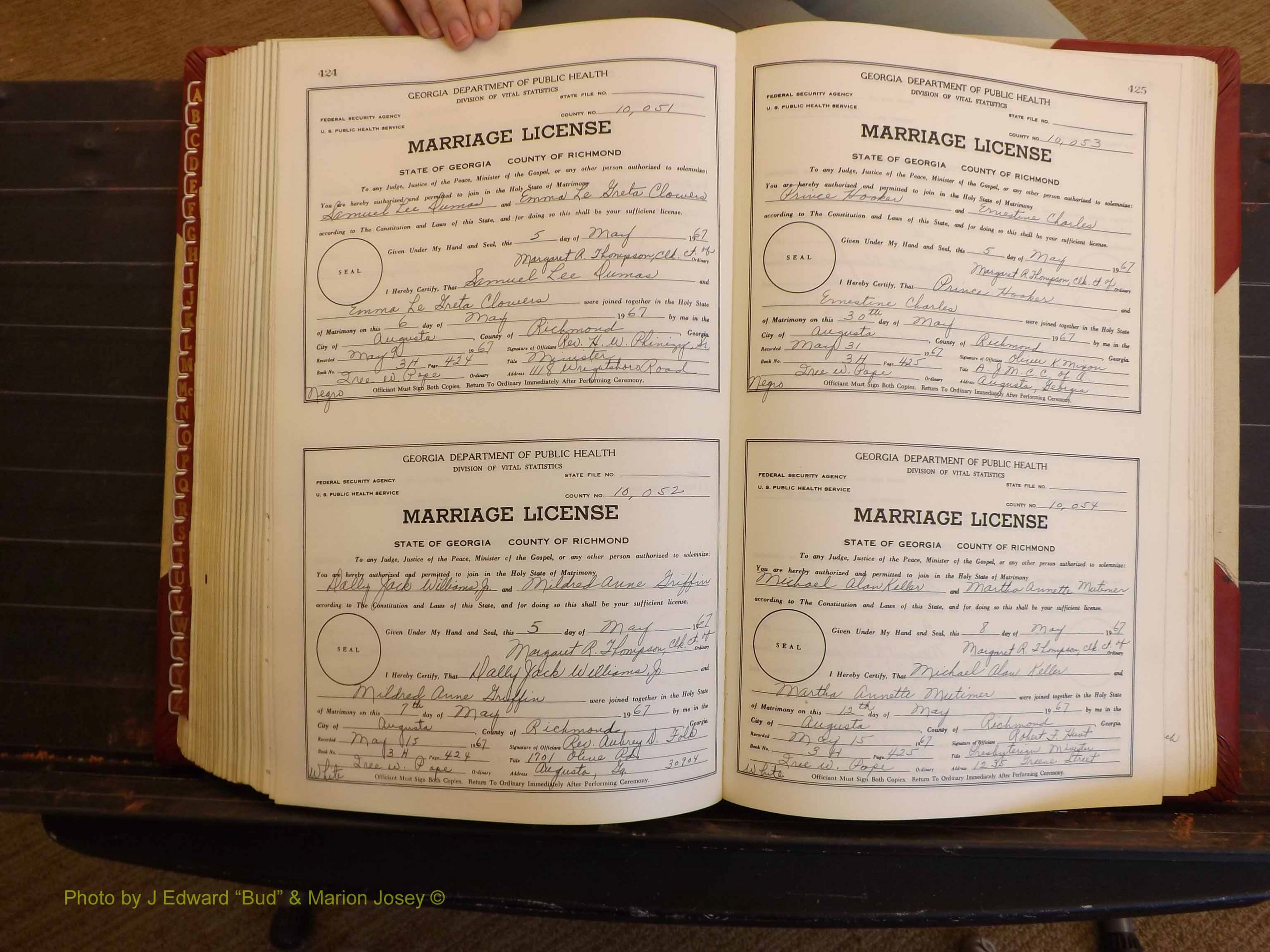 Richmond Marriages, 3H, 1966-1967 P 424-425.JPG