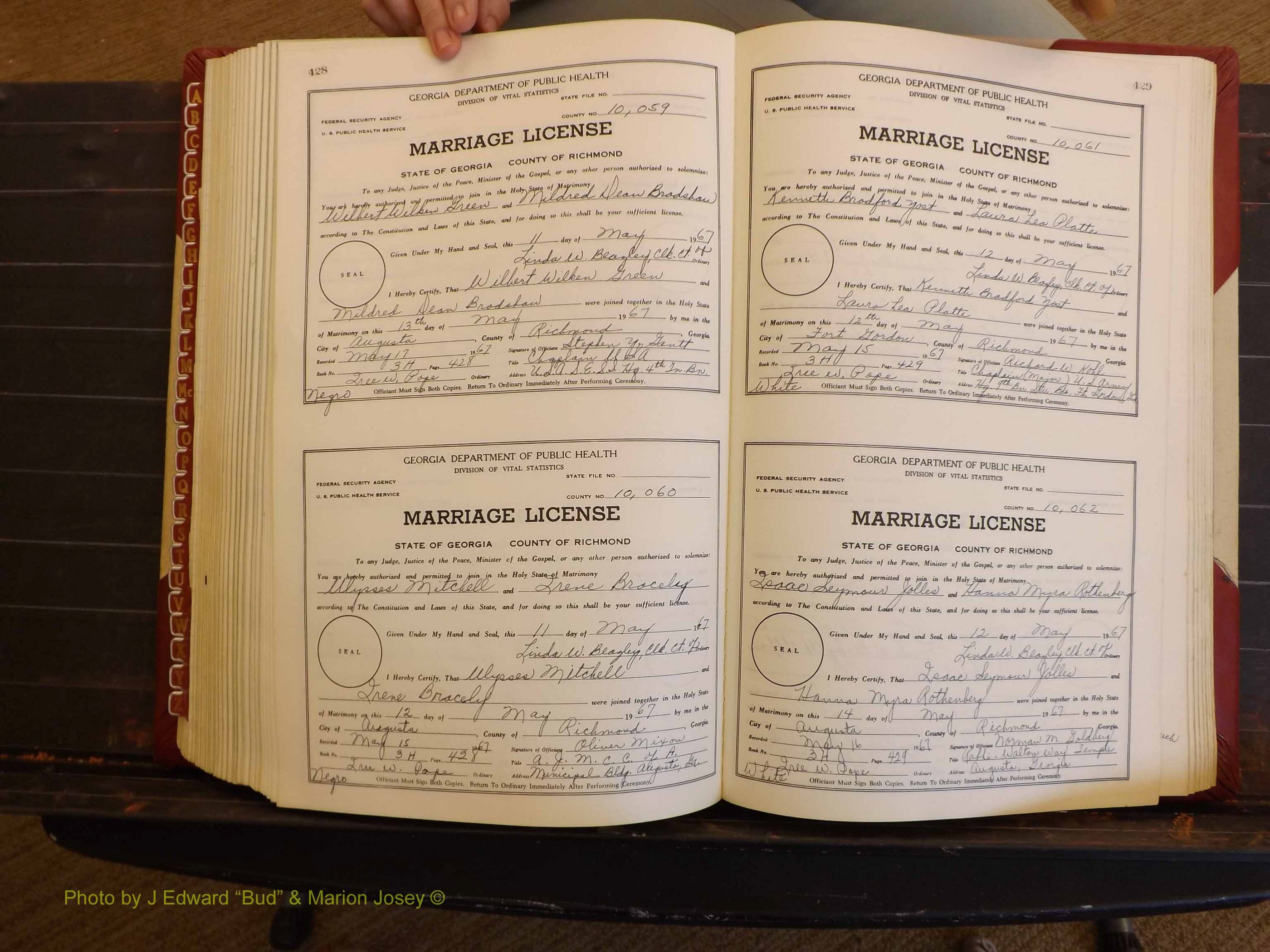 Richmond Marriages, 3H, 1966-1967 P 428-429.JPG