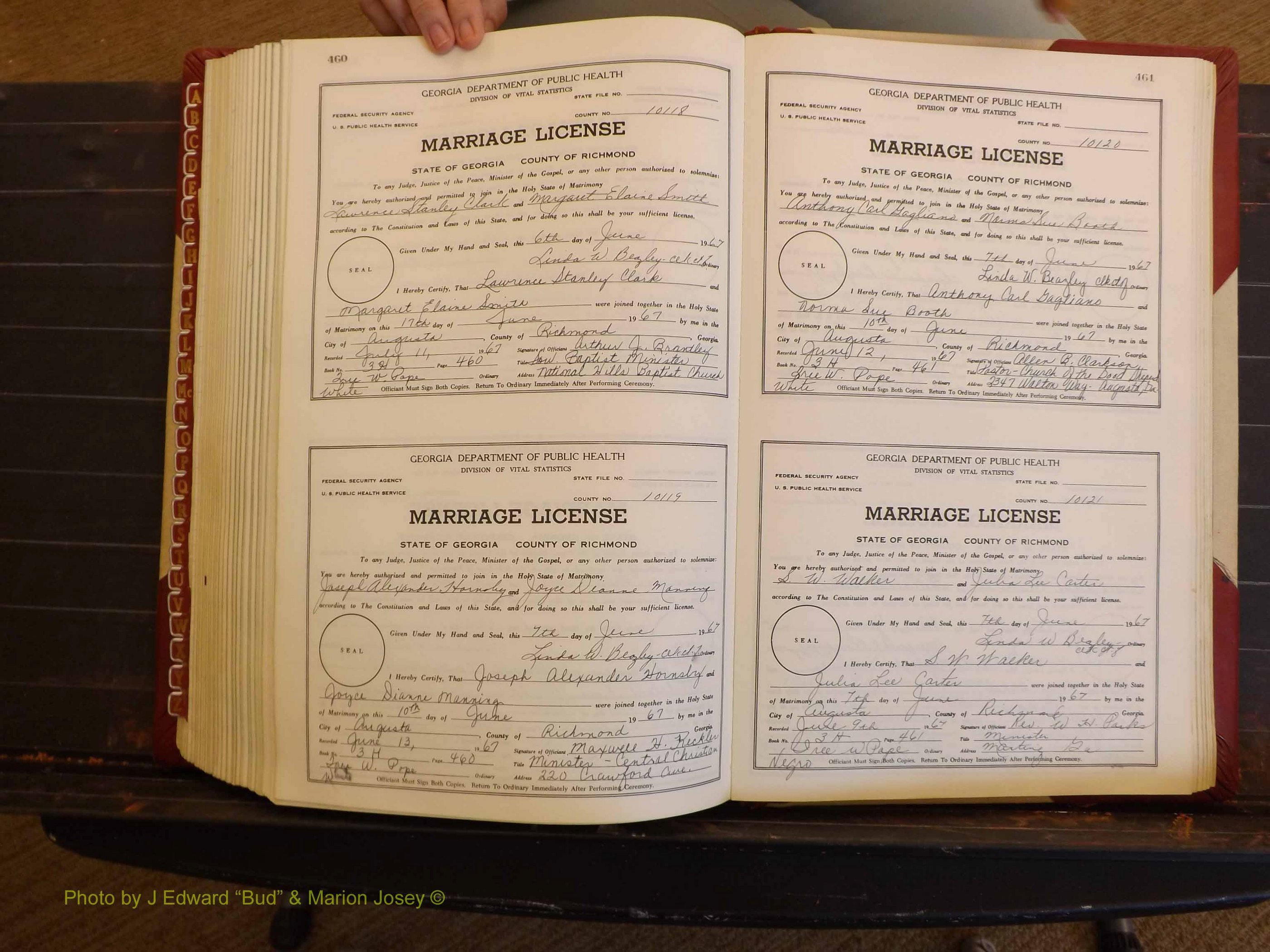 Richmond Marriages, 3H, 1966-1967 P 460-461.JPG