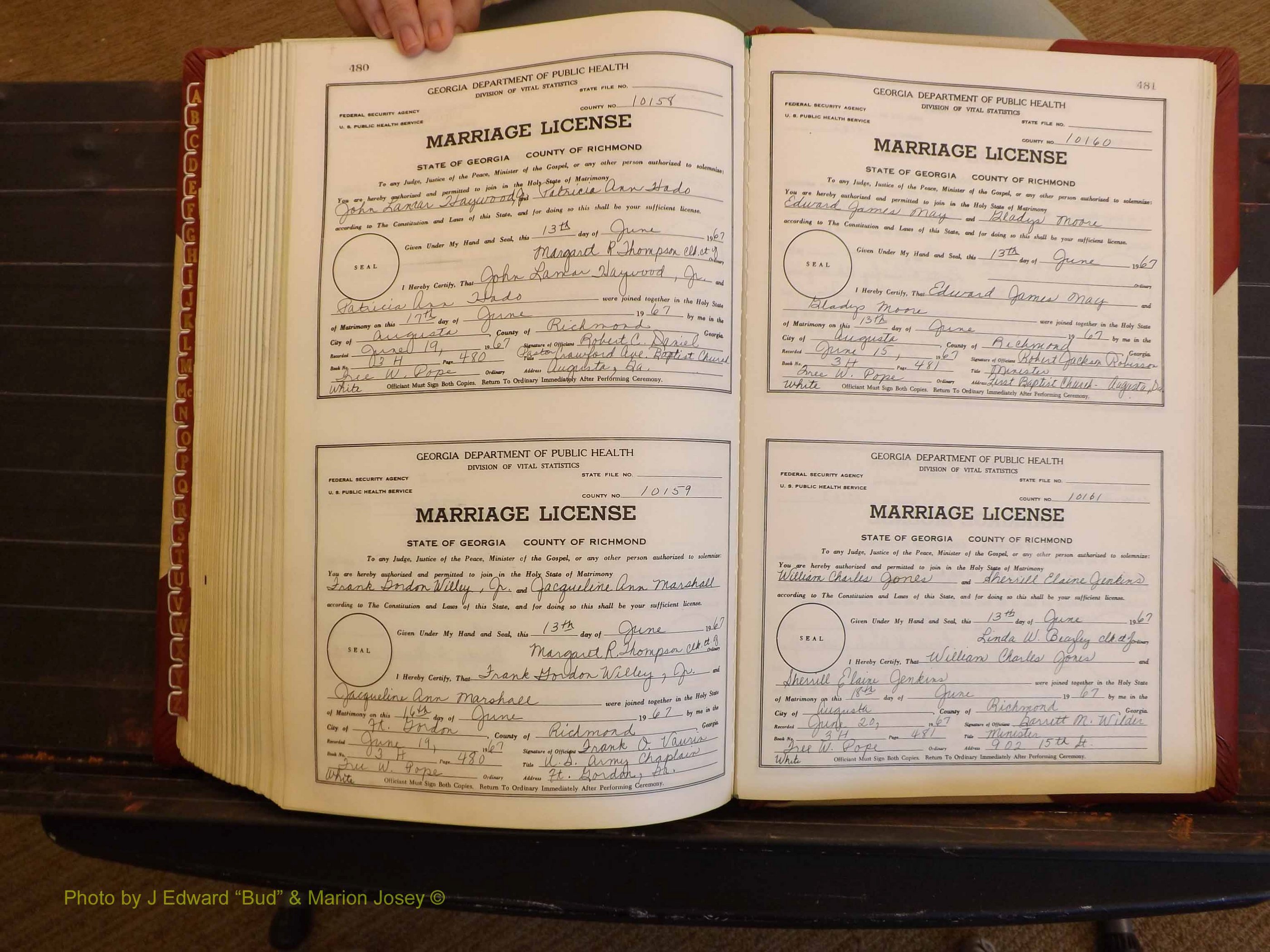 Richmond Marriages, 3H, 1966-1967 P 480-481.JPG