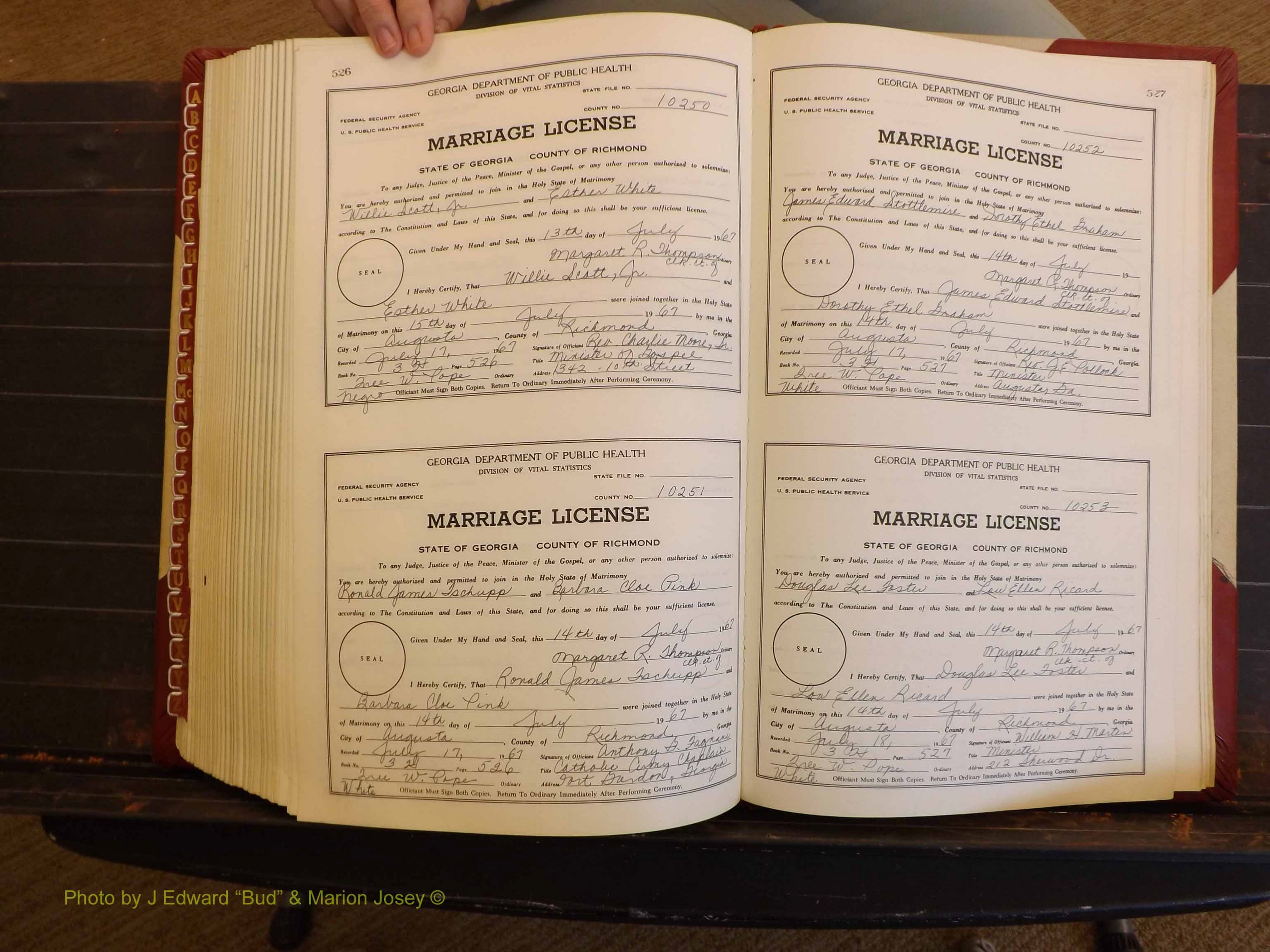 Richmond Marriages, 3H, 1966-1967 P 526-527.JPG