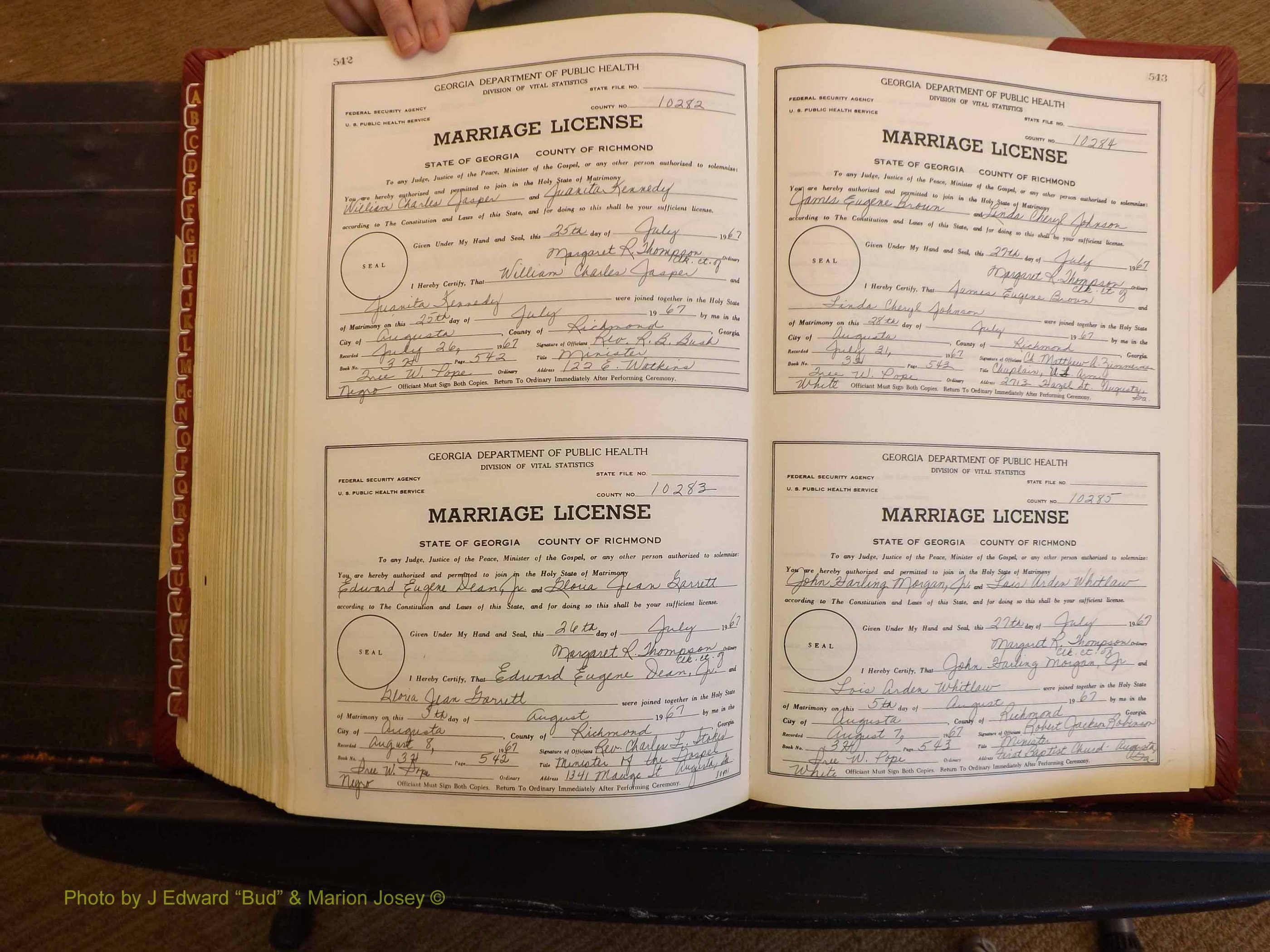 Richmond Marriages, 3H, 1966-1967 P 542-543.JPG