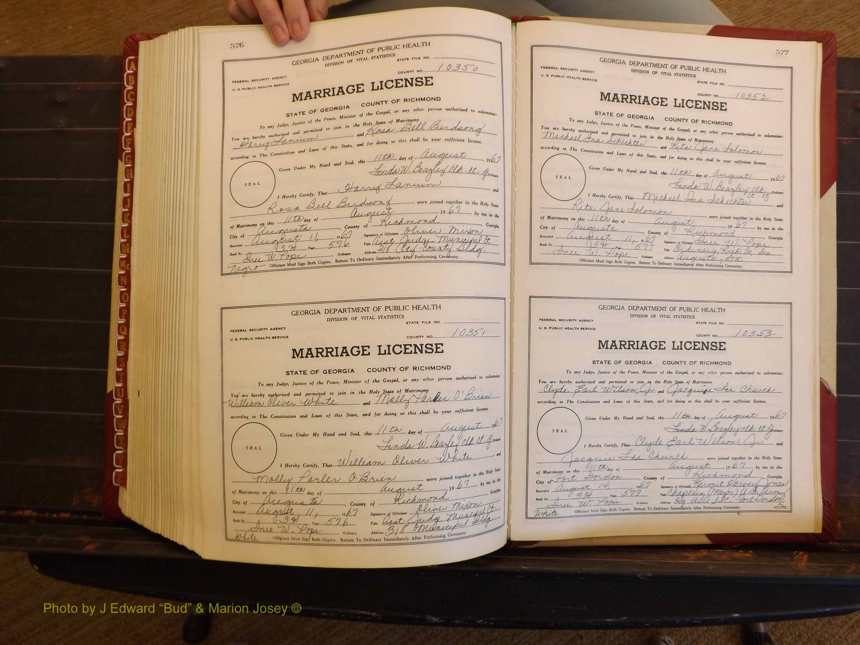Richmond Marriages, 3H, 1966-1967 P 576-577.JPG