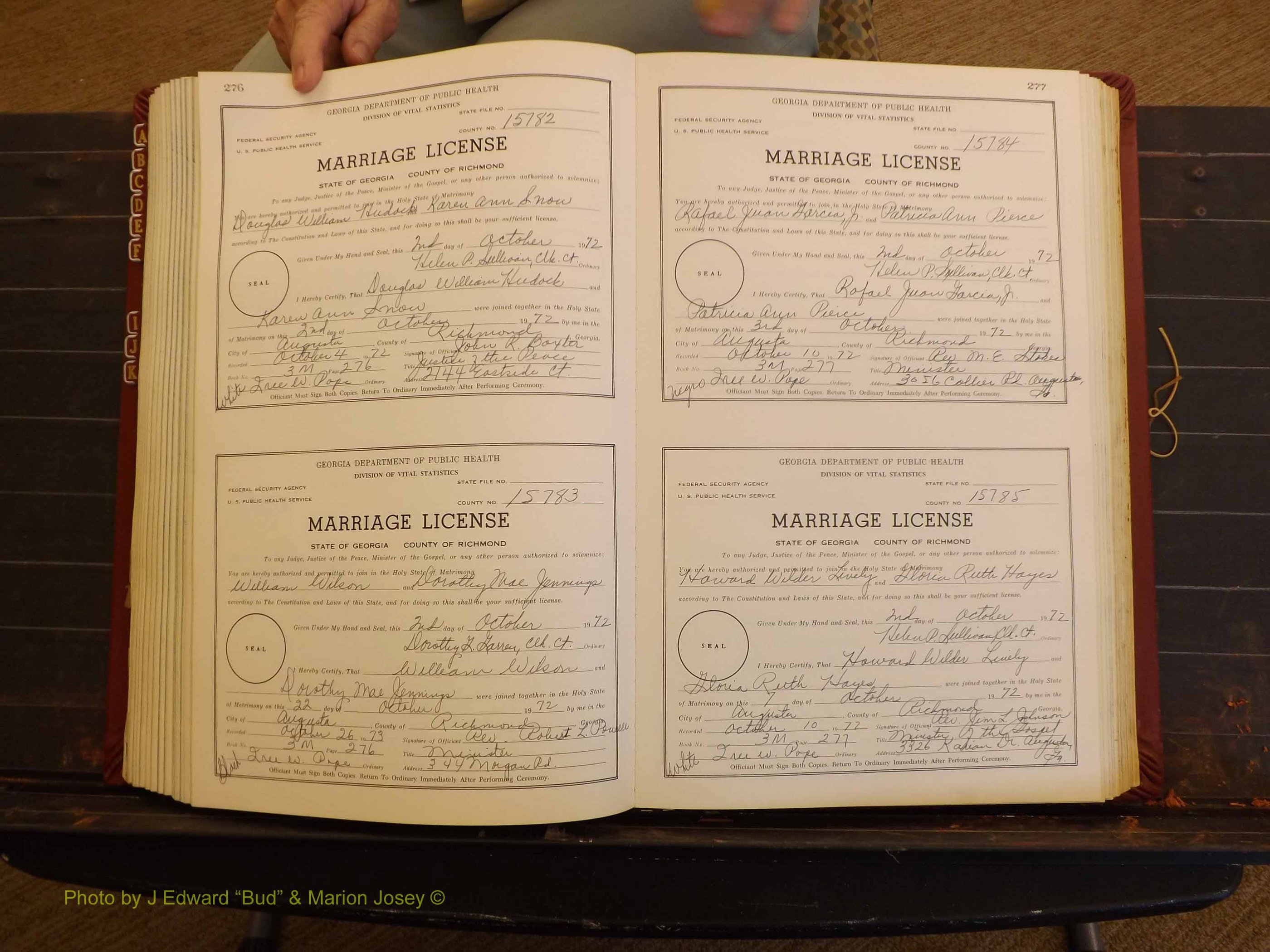 Richmond Marriages, 3M, 1972-1973 P 276-277.JPG