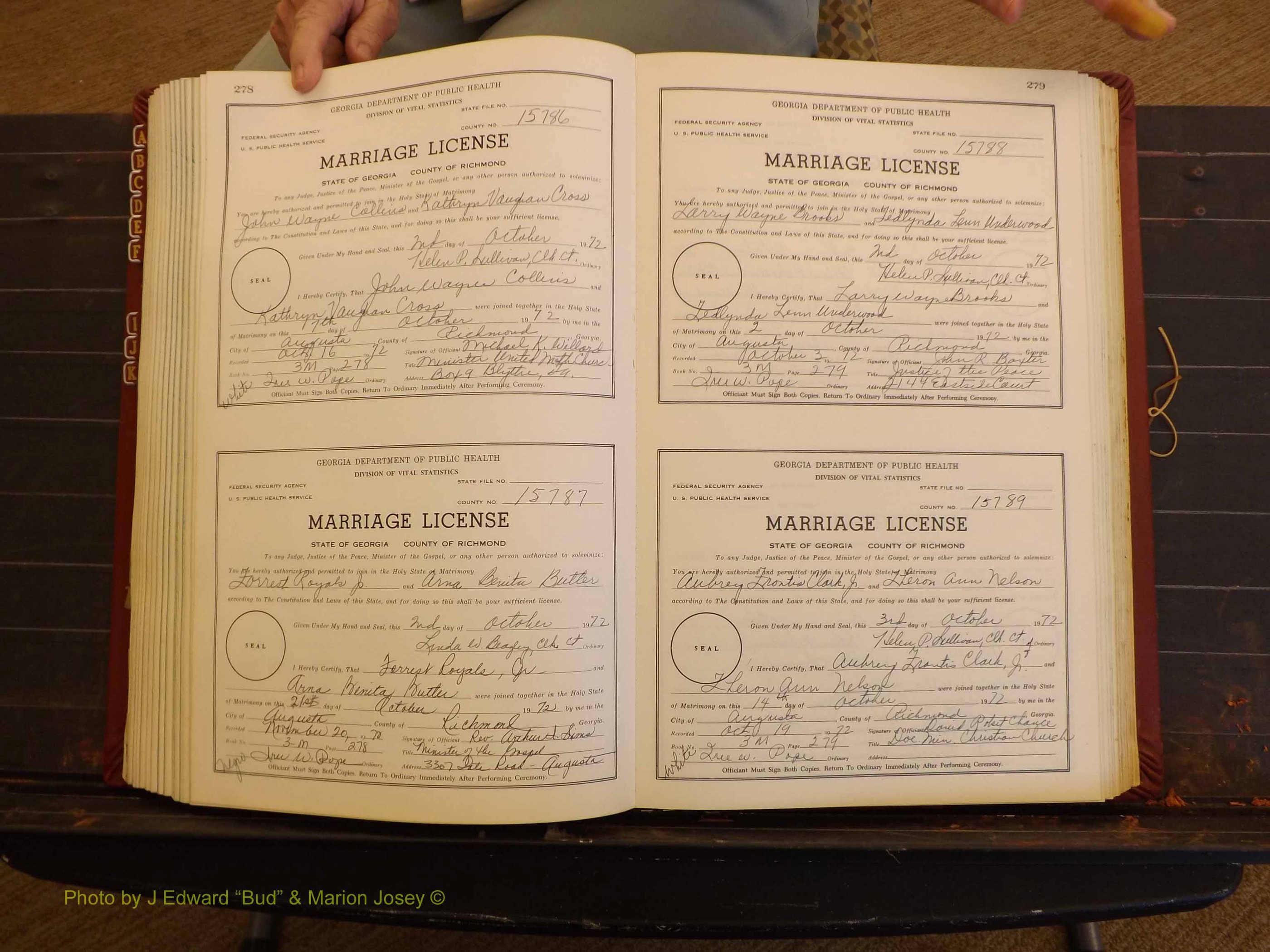Richmond Marriages, 3M, 1972-1973 P 278-279.JPG