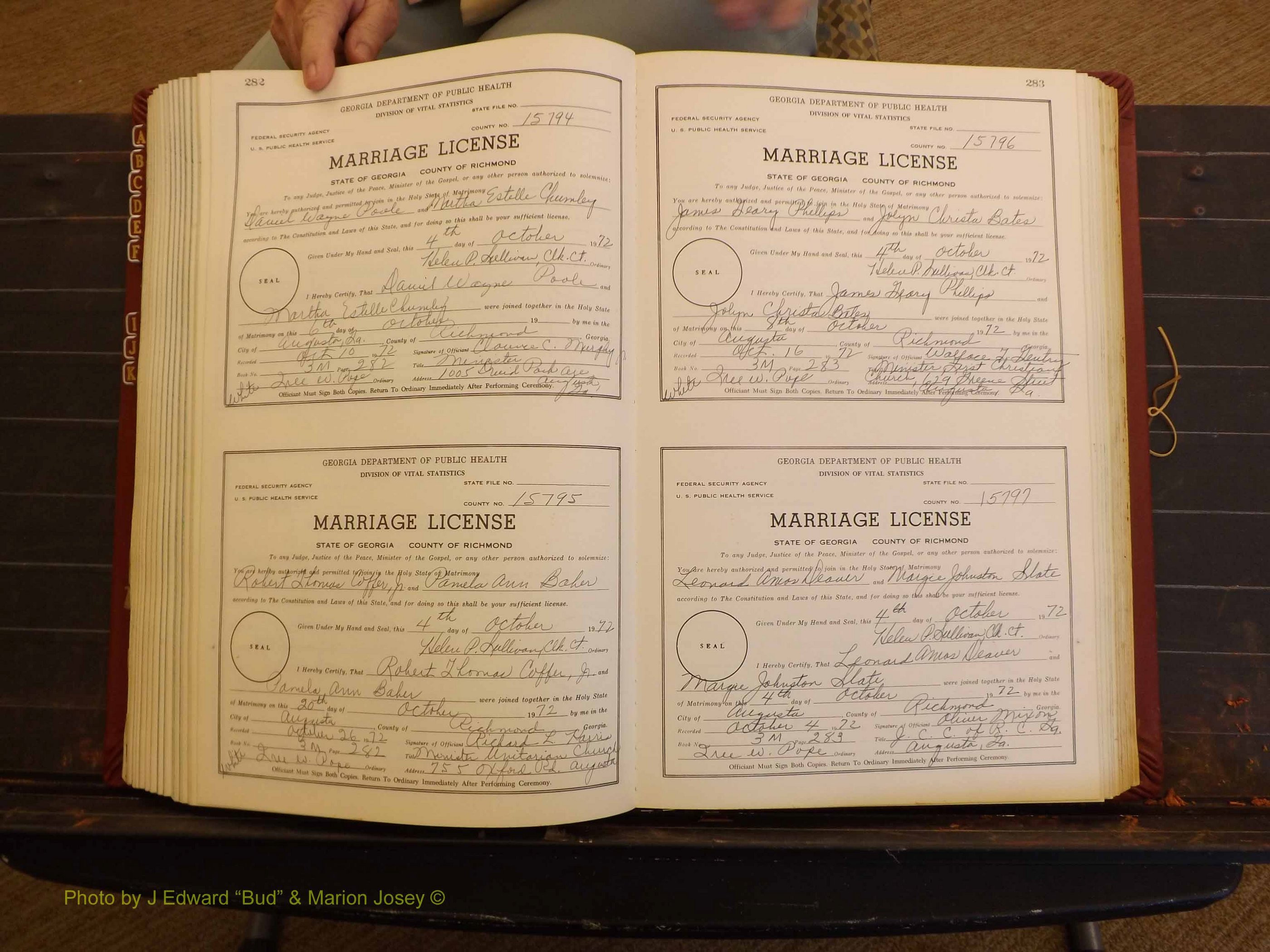 Richmond Marriages, 3M, 1972-1973 P 282-283.JPG