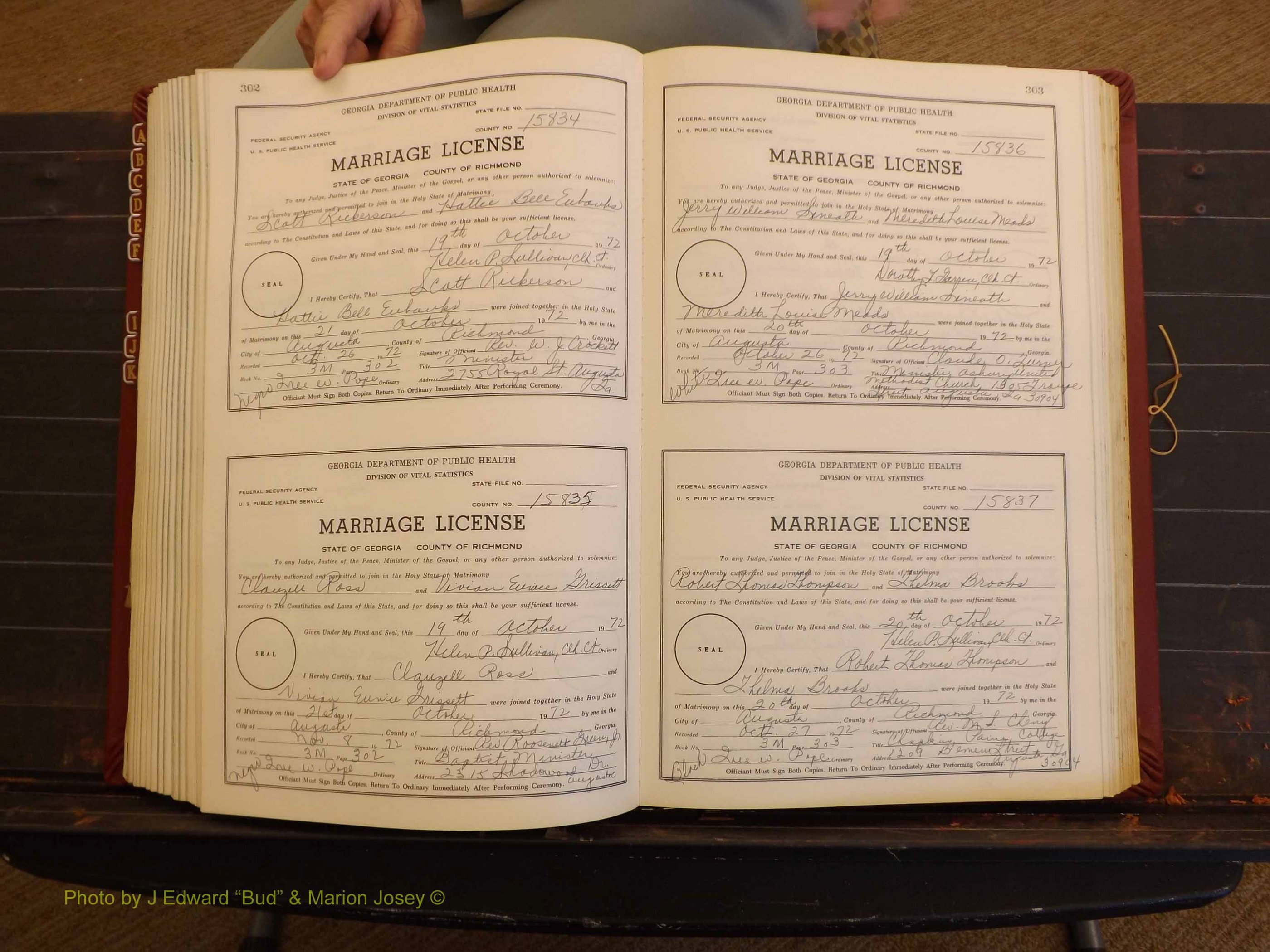 Richmond Marriages, 3M, 1972-1973 P 302-303.JPG