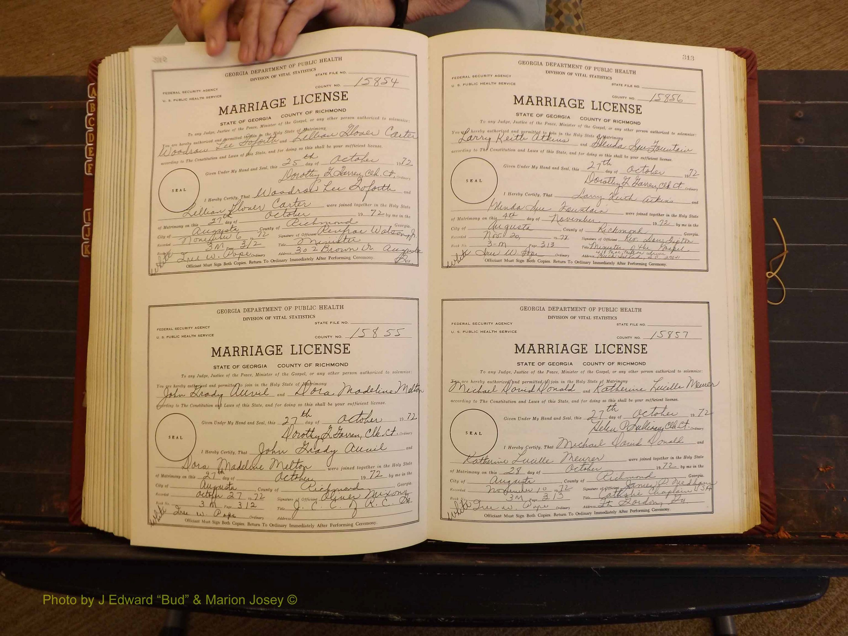 Richmond Marriages, 3M, 1972-1973 P 312-313.JPG