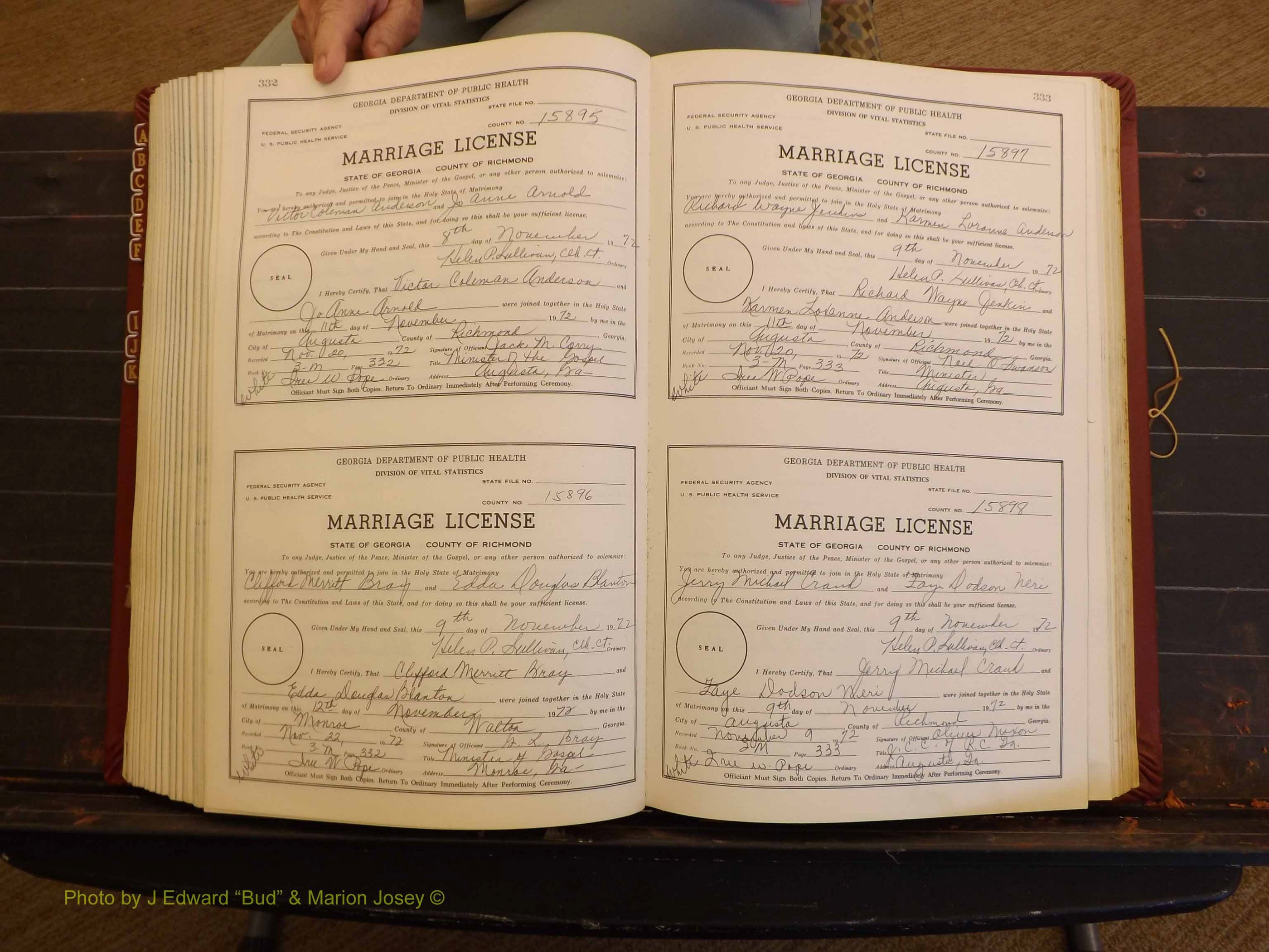 Richmond Marriages, 3M, 1972-1973 P 332-333.JPG