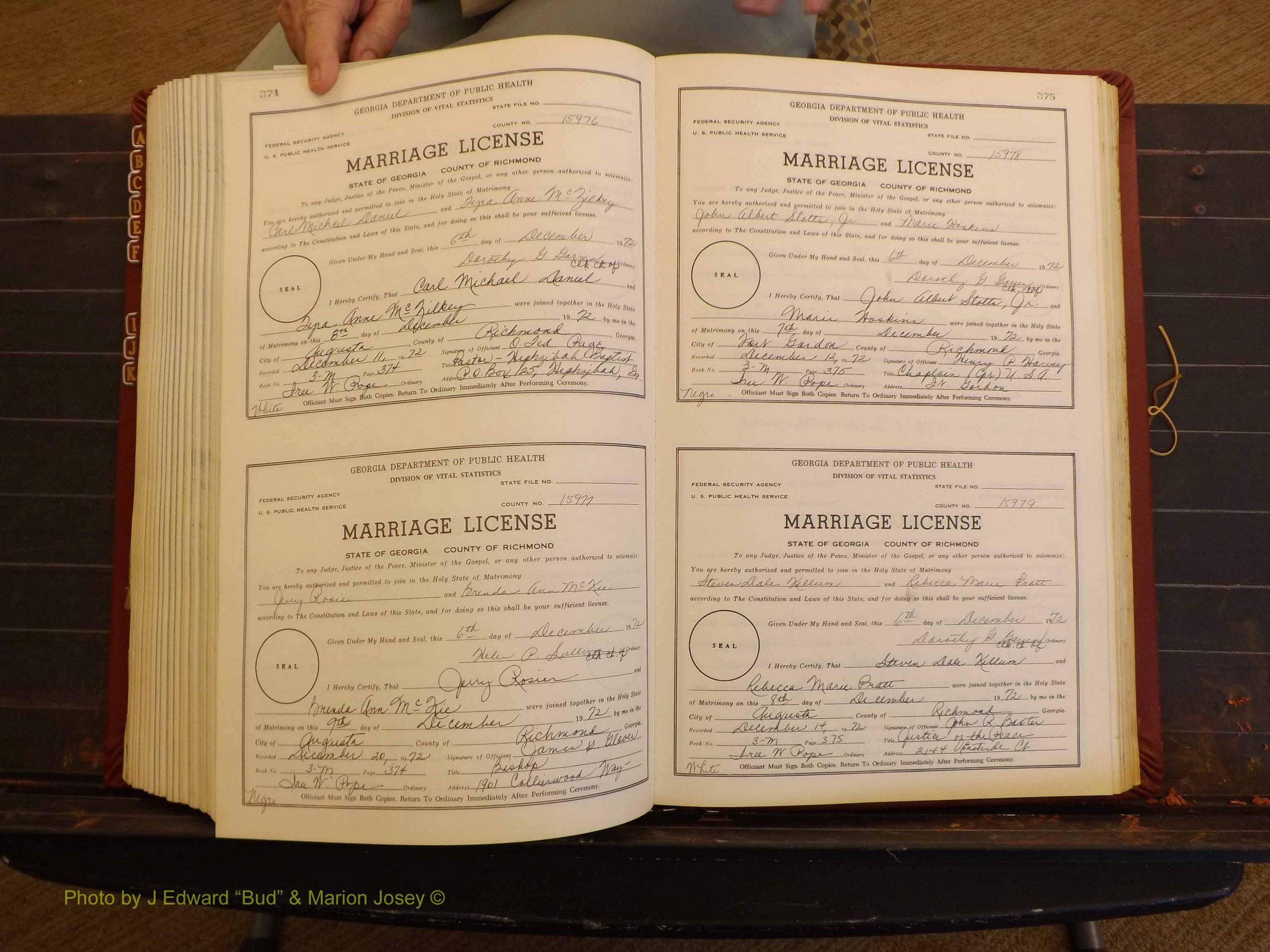 Richmond Marriages, 3M, 1972-1973 P 374-375.JPG