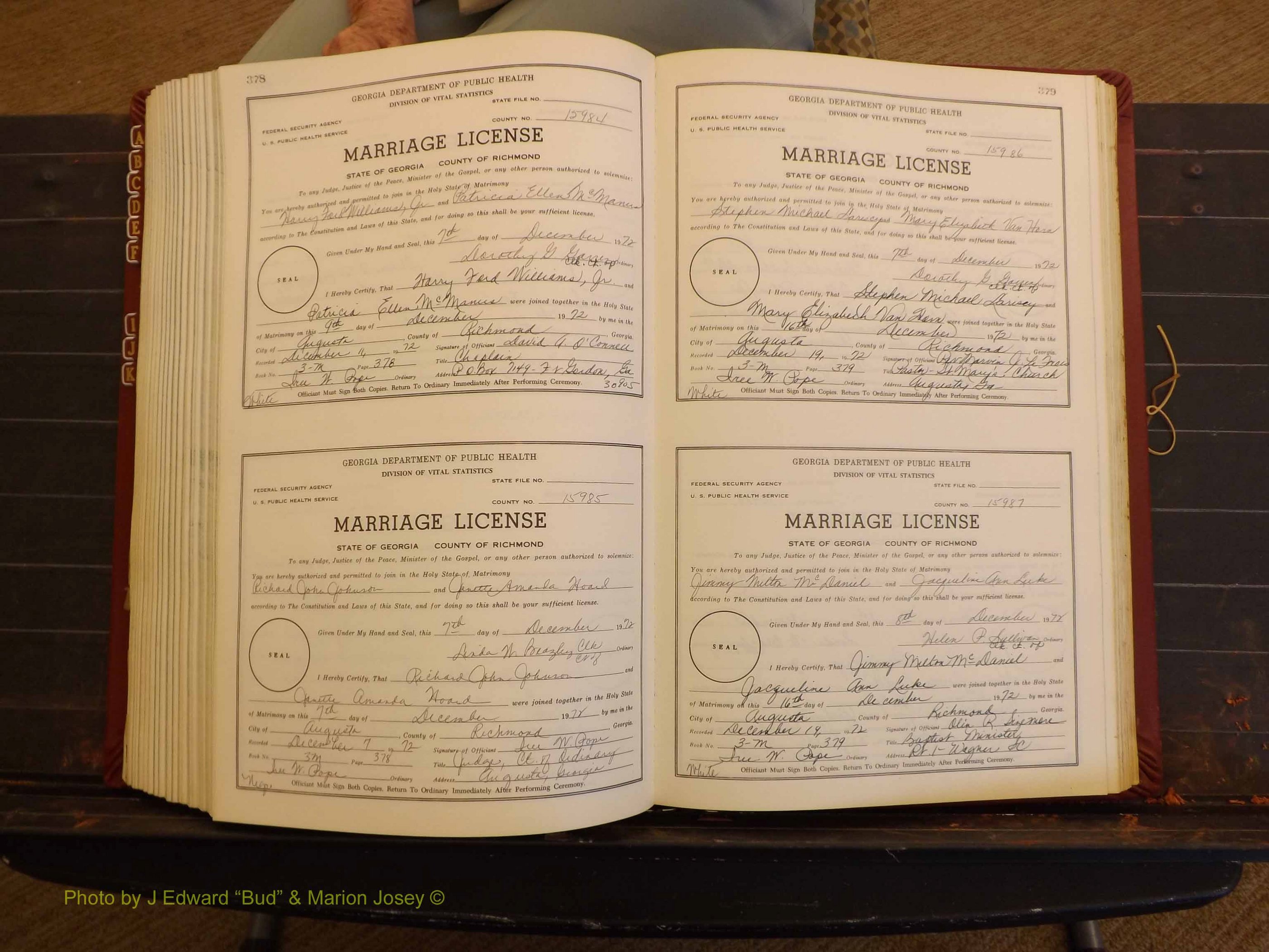 Richmond Marriages, 3M, 1972-1973 P 378-379.JPG