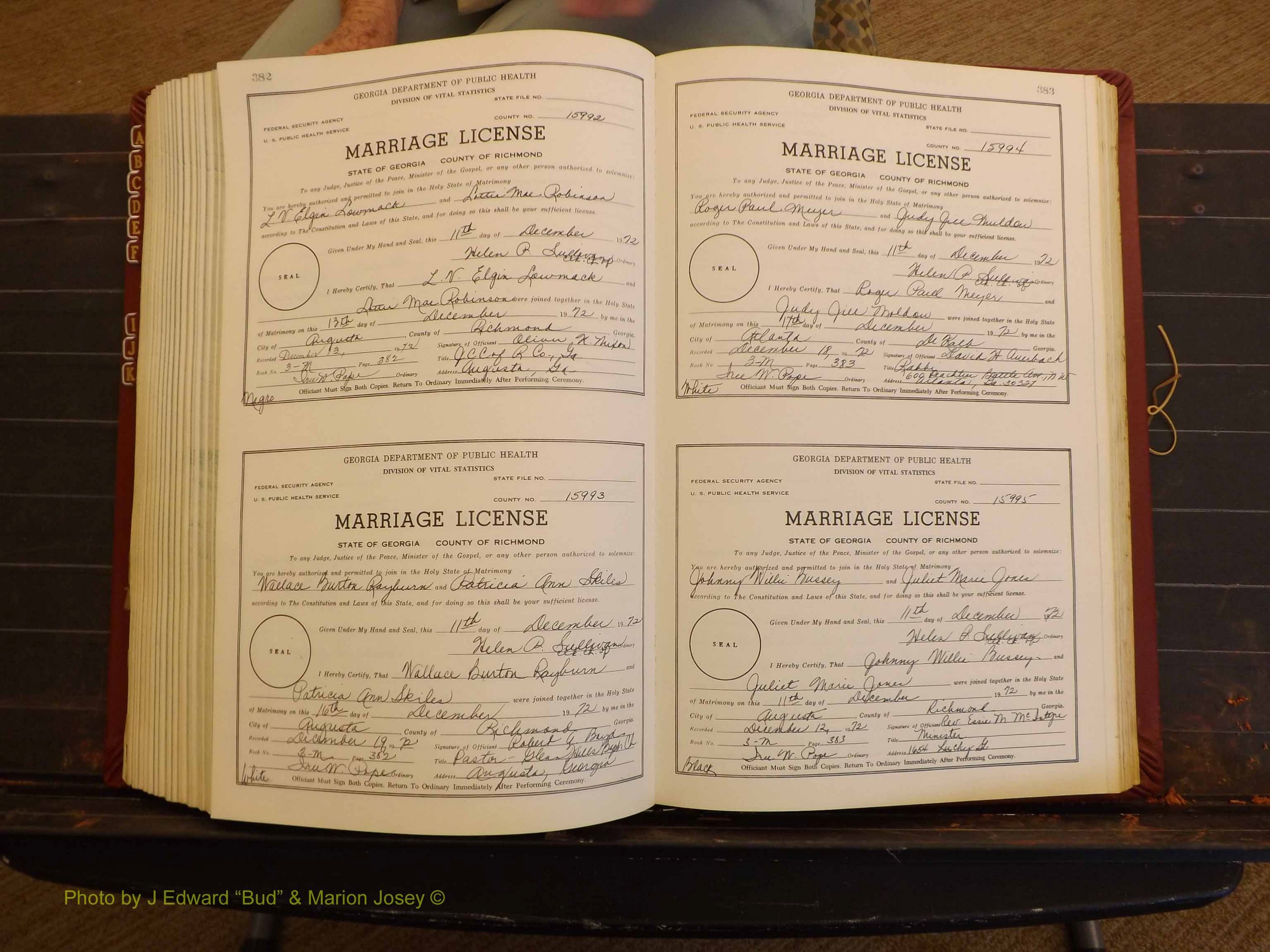 Richmond Marriages, 3M, 1972-1973 P 382-383.JPG