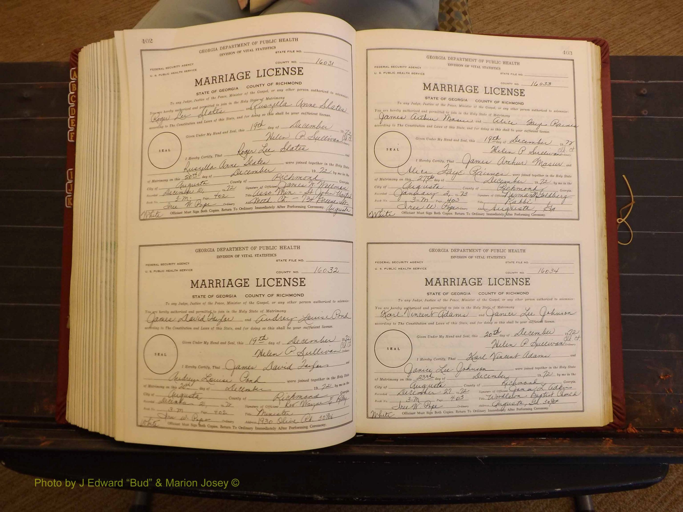 Richmond Marriages, 3M, 1972-1973 P 402-403.JPG