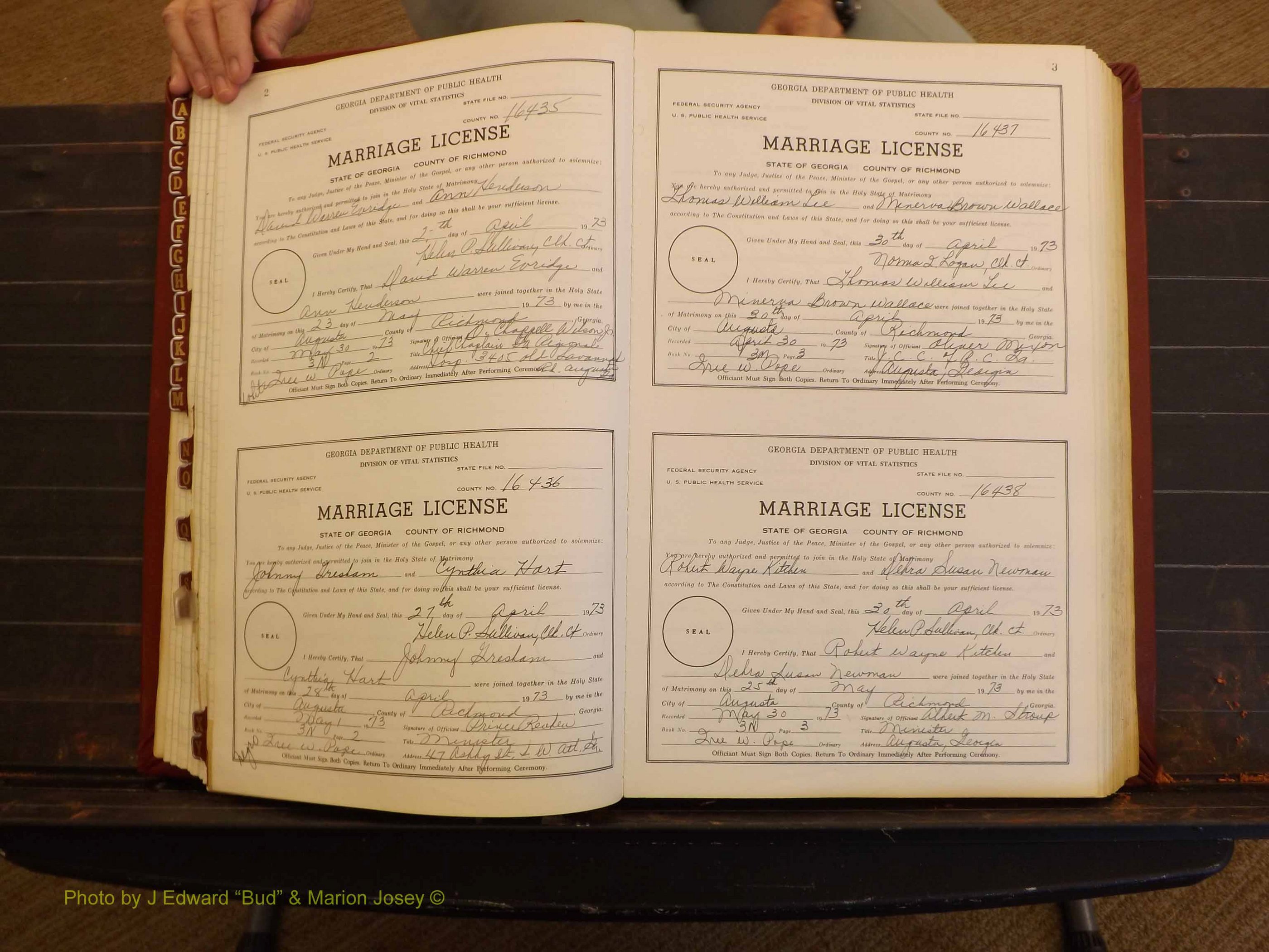 Richmond Marriages, 3N, 1973-1974 P 002-003.JPG