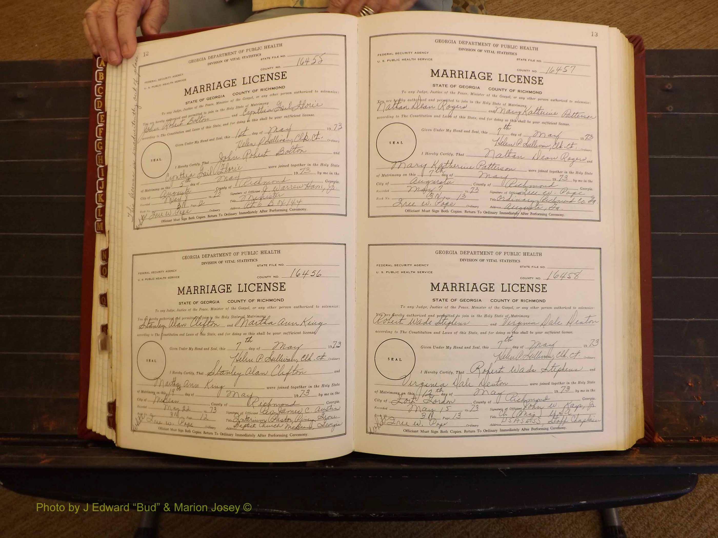 Richmond Marriages, 3N, 1973-1974 P 012-013.JPG