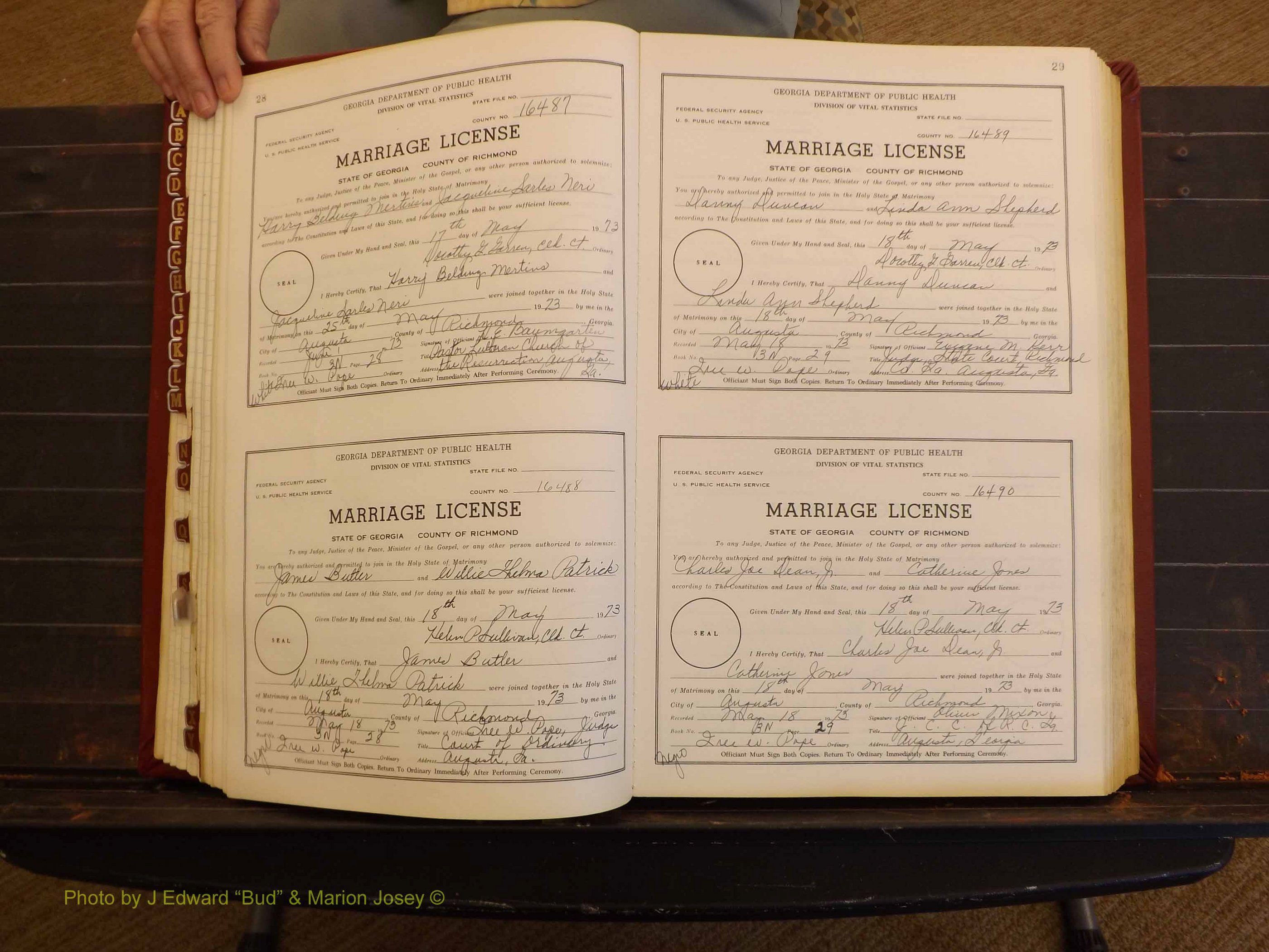 Richmond Marriages, 3N, 1973-1974 P 028-029.JPG