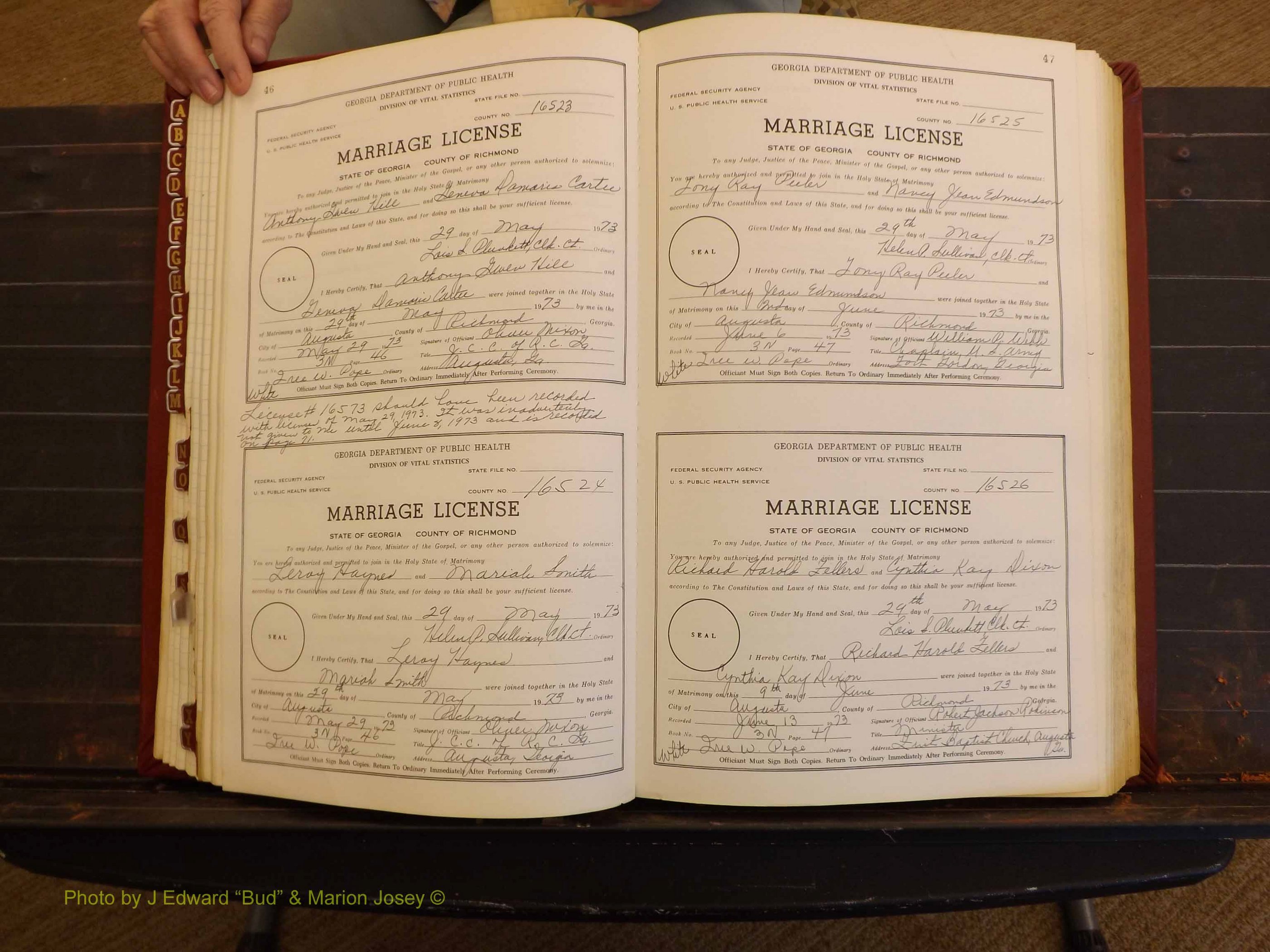 Richmond Marriages, 3N, 1973-1974 P 046-047.JPG
