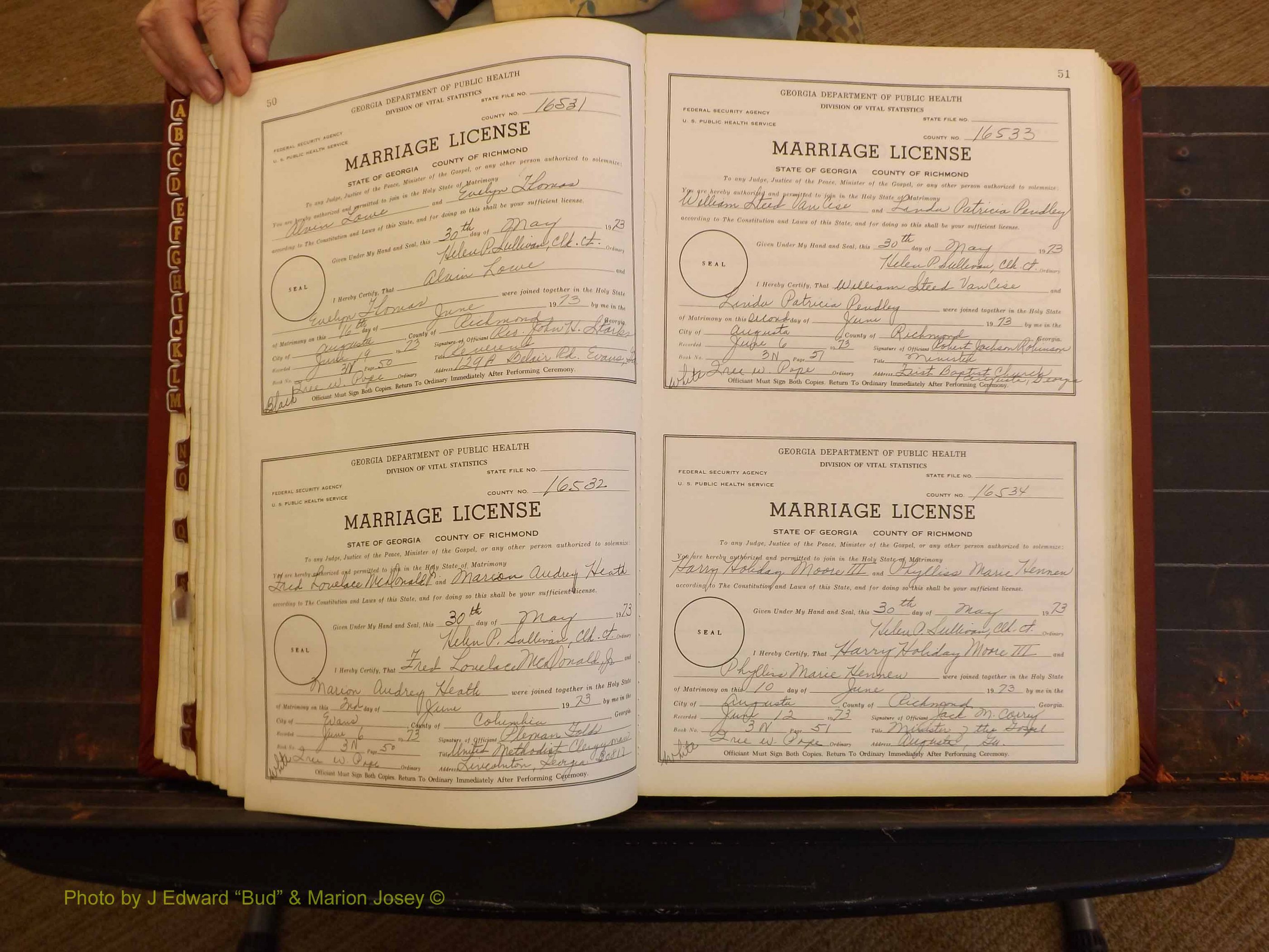 Richmond Marriages, 3N, 1973-1974 P 050-051.JPG