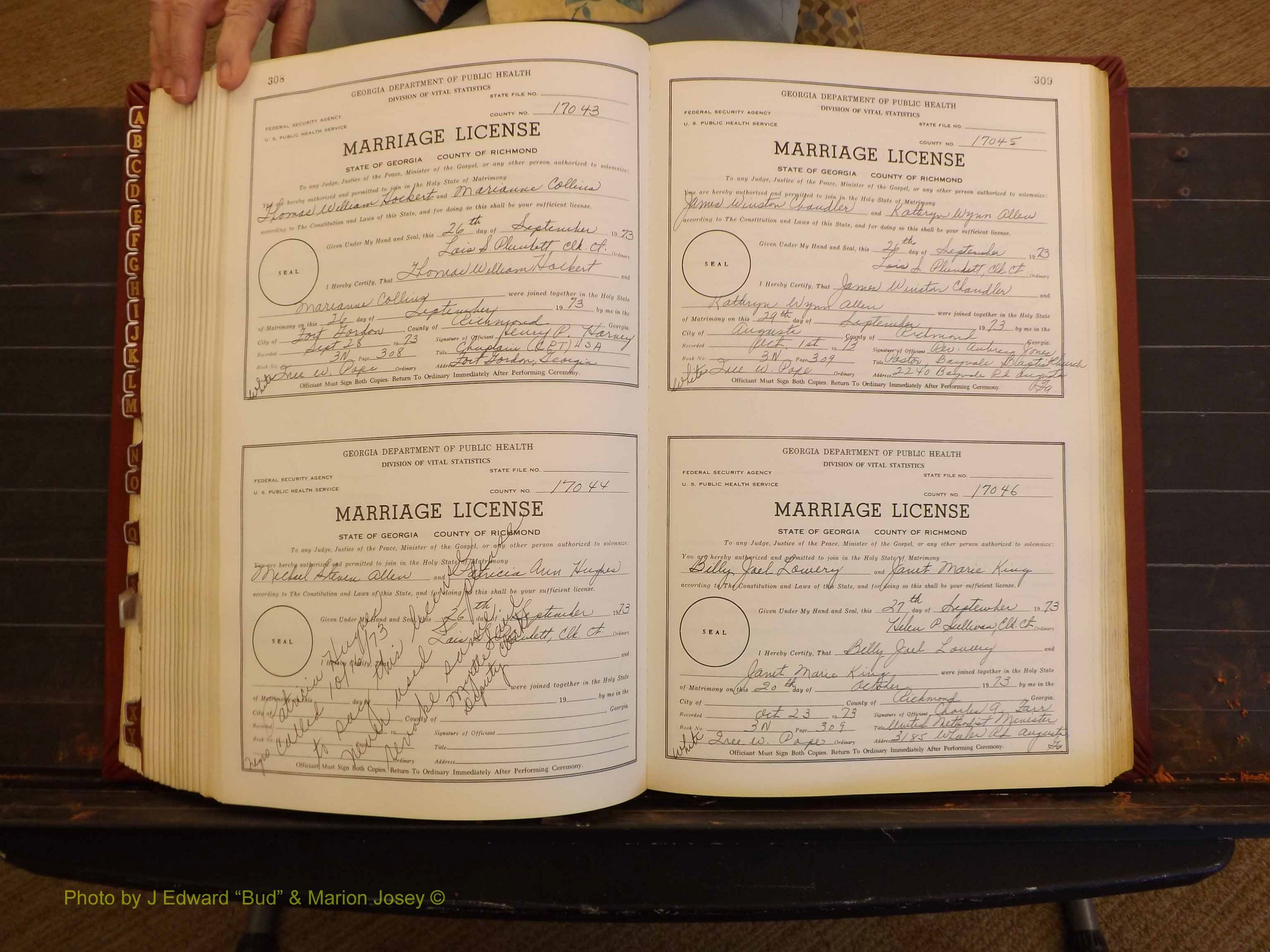 Richmond Marriages, 3N, 1973-1974 P 308-309.JPG
