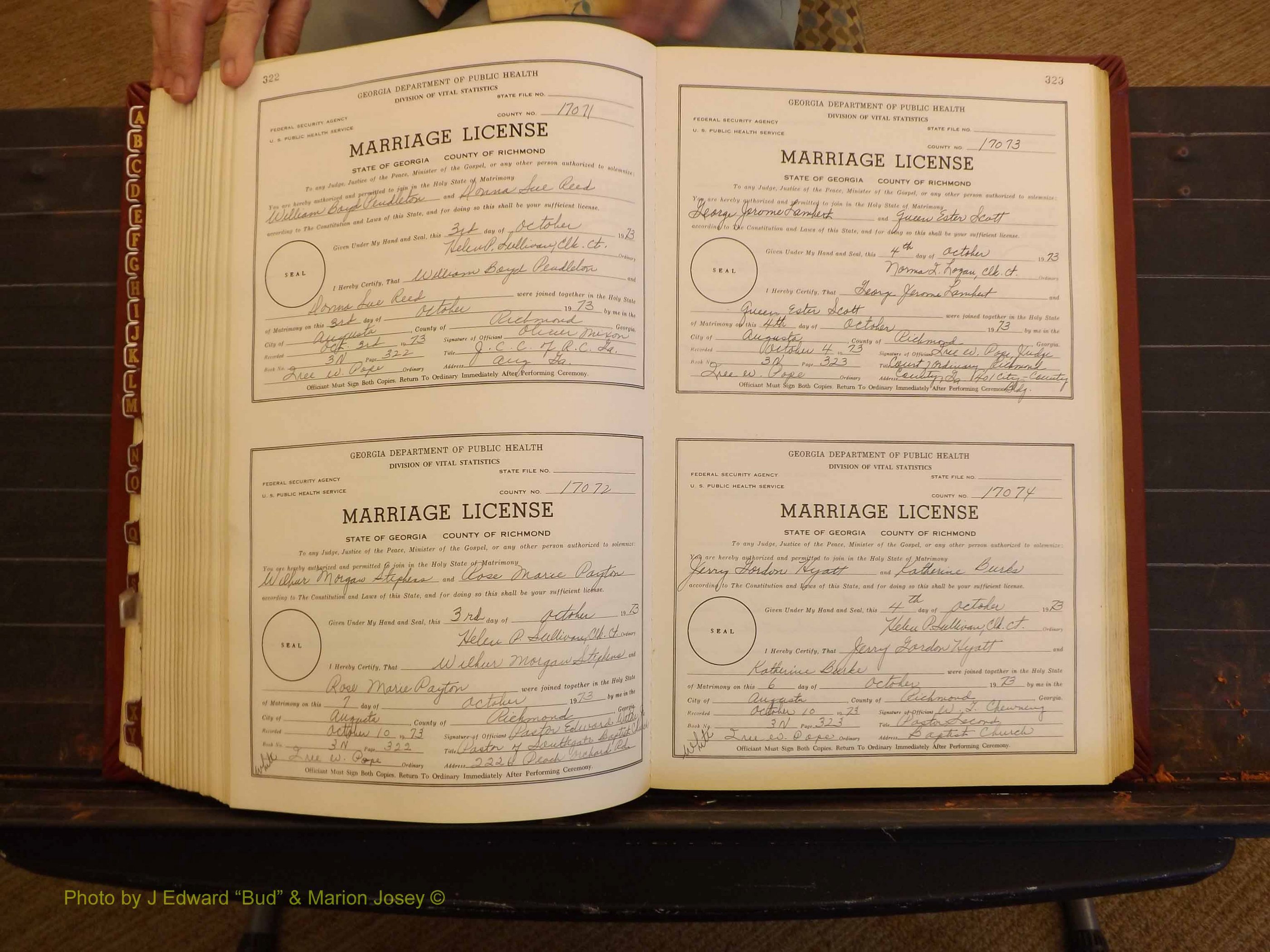 Richmond Marriages, 3N, 1973-1974 P 322-323.JPG