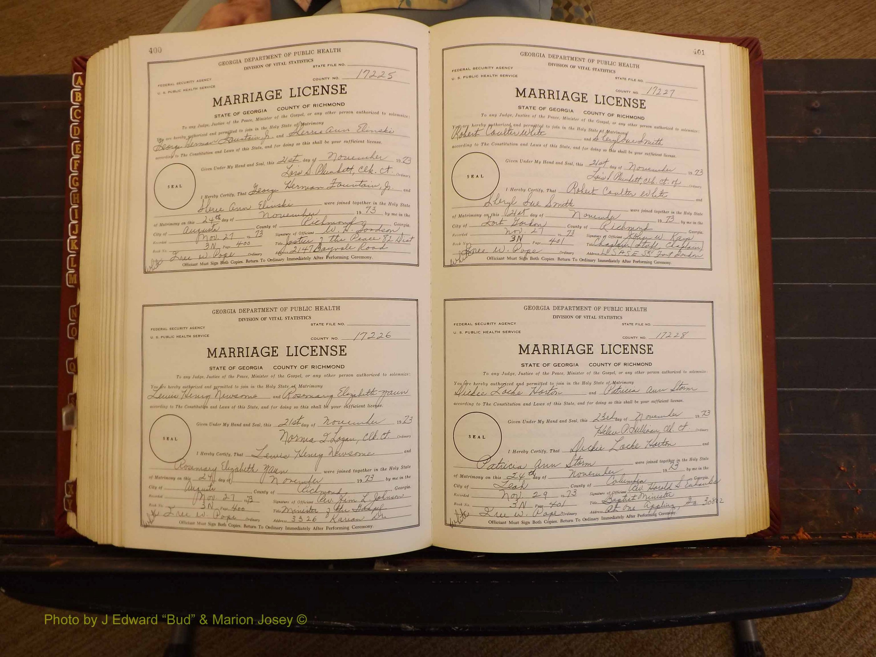 Richmond Marriages, 3N, 1973-1974 P 400-401.JPG