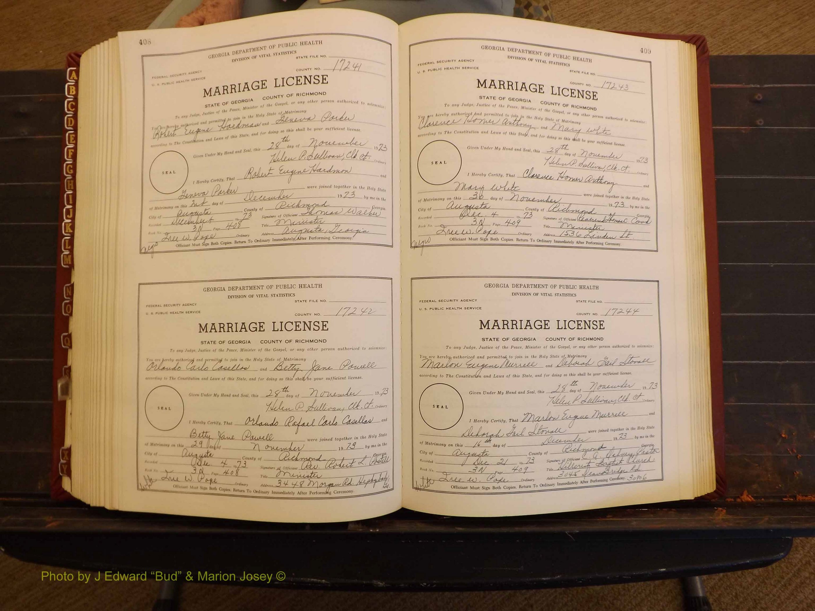 Richmond Marriages, 3N, 1973-1974 P 408-409).JPG