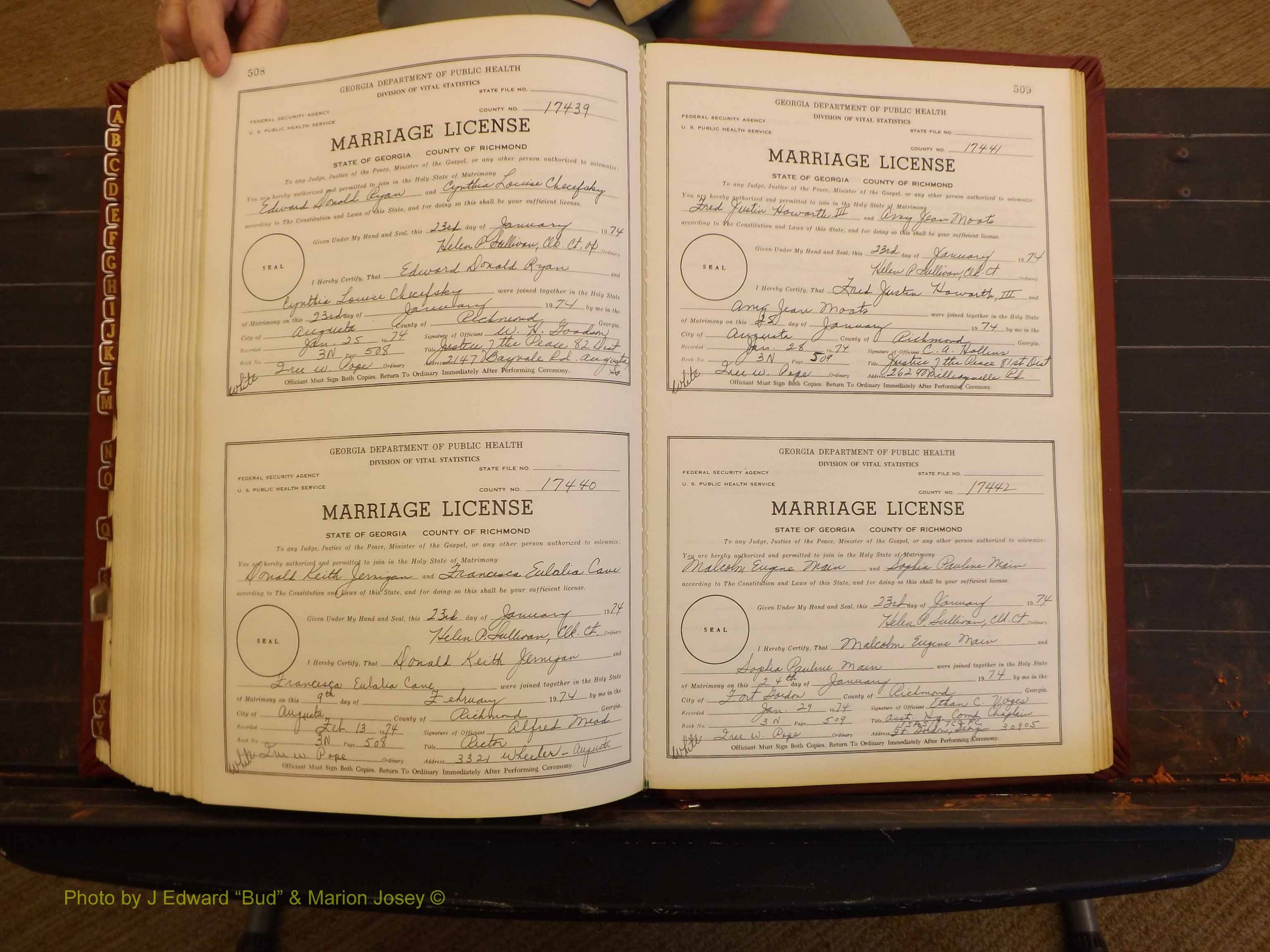 Richmond Marriages, 3N, 1973-1974 P 508-509.JPG