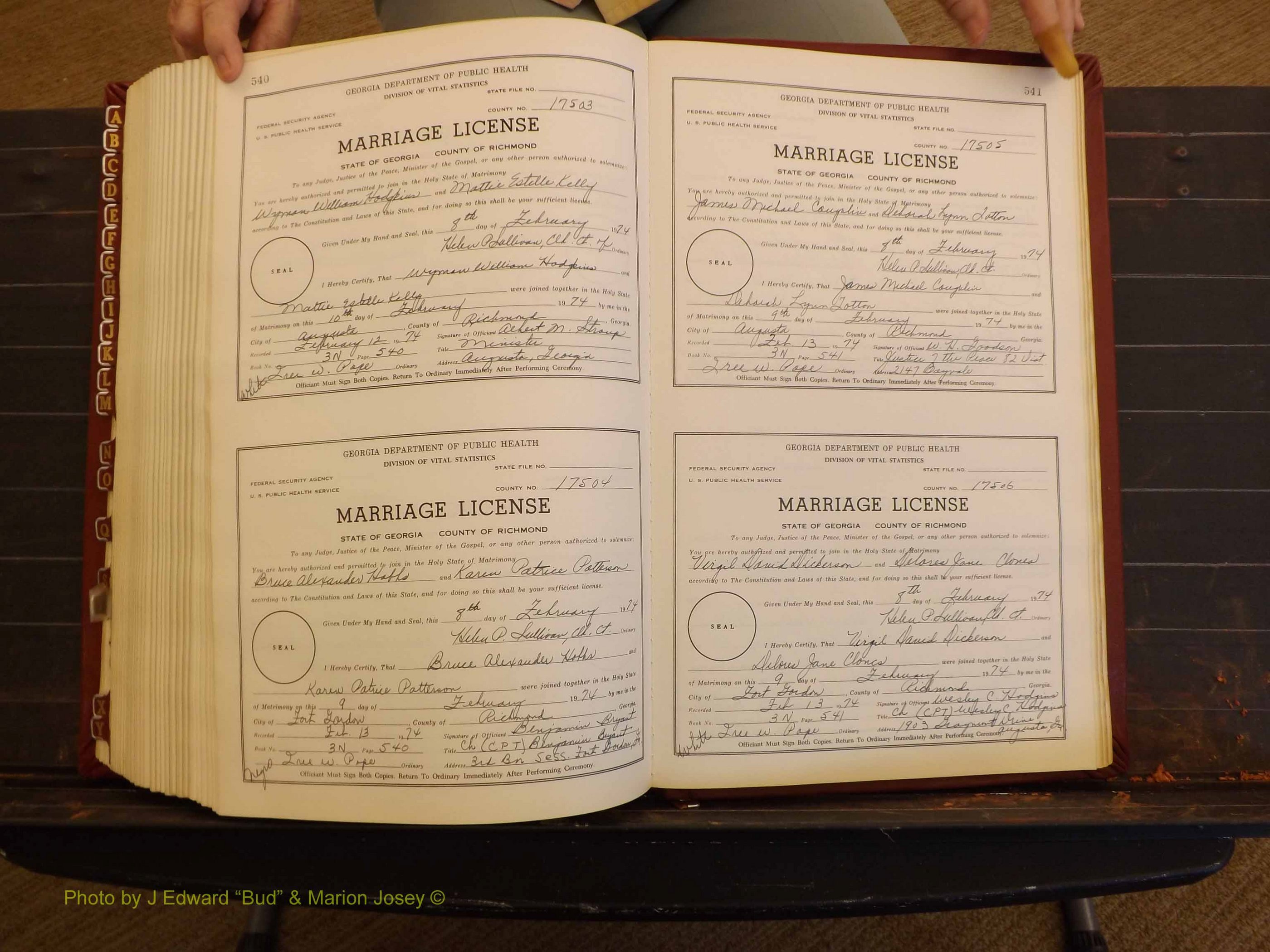 Richmond Marriages, 3N, 1973-1974 P 540-541.JPG