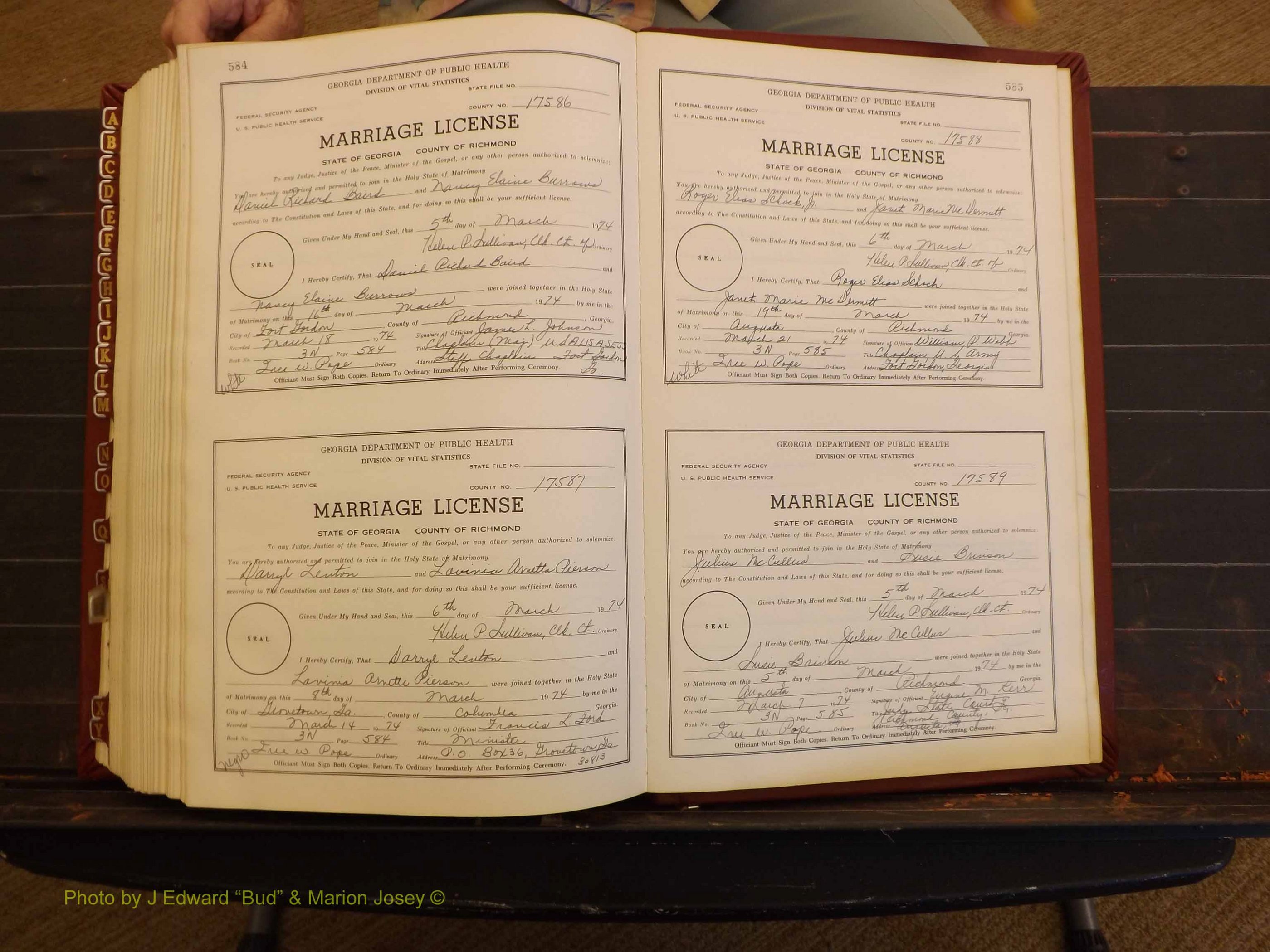 Richmond Marriages, 3N, 1973-1974 P 584-585.JPG