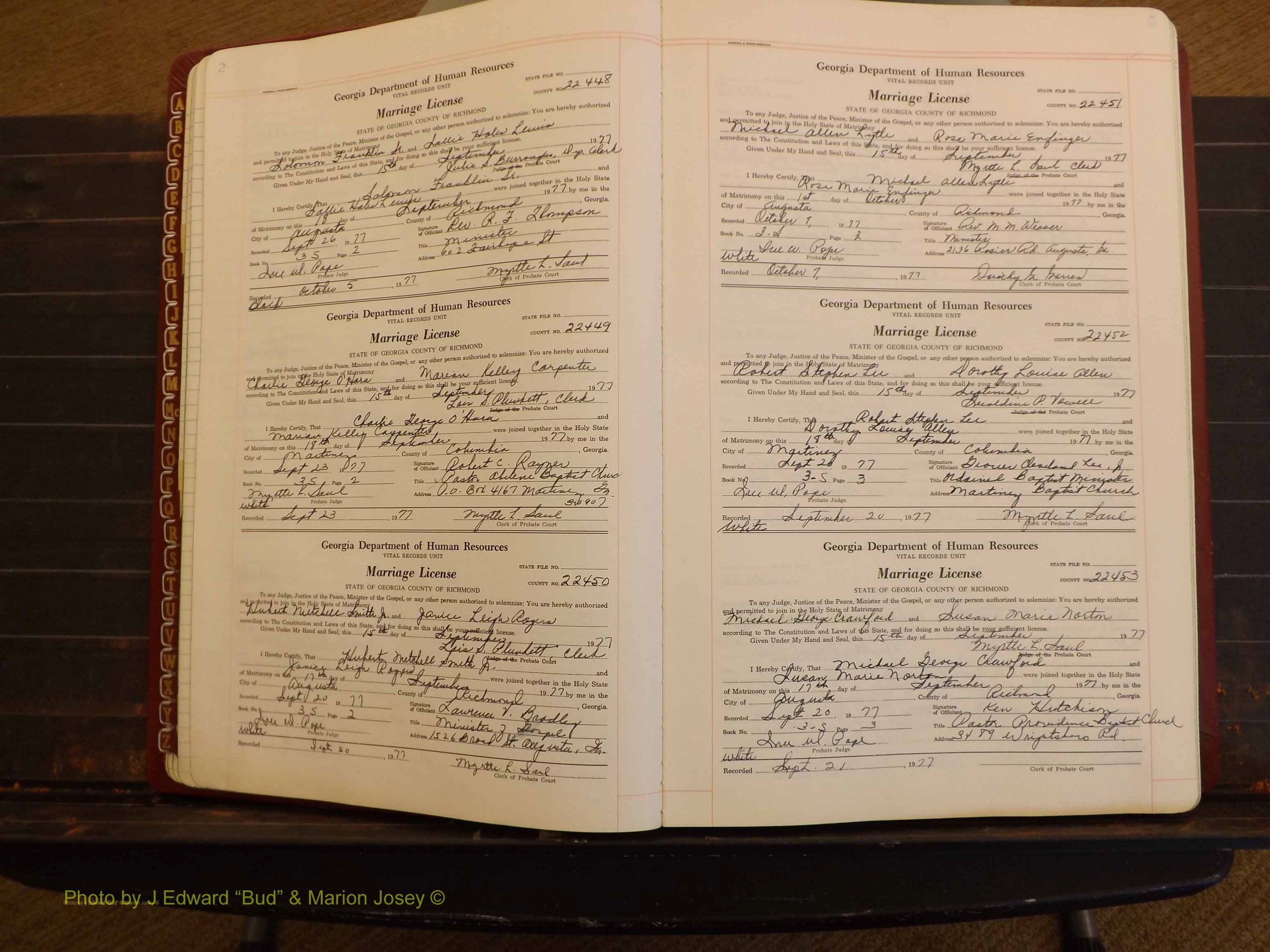 Richmond Marriages, 3S, 1977-1978 P 002-003.JPG