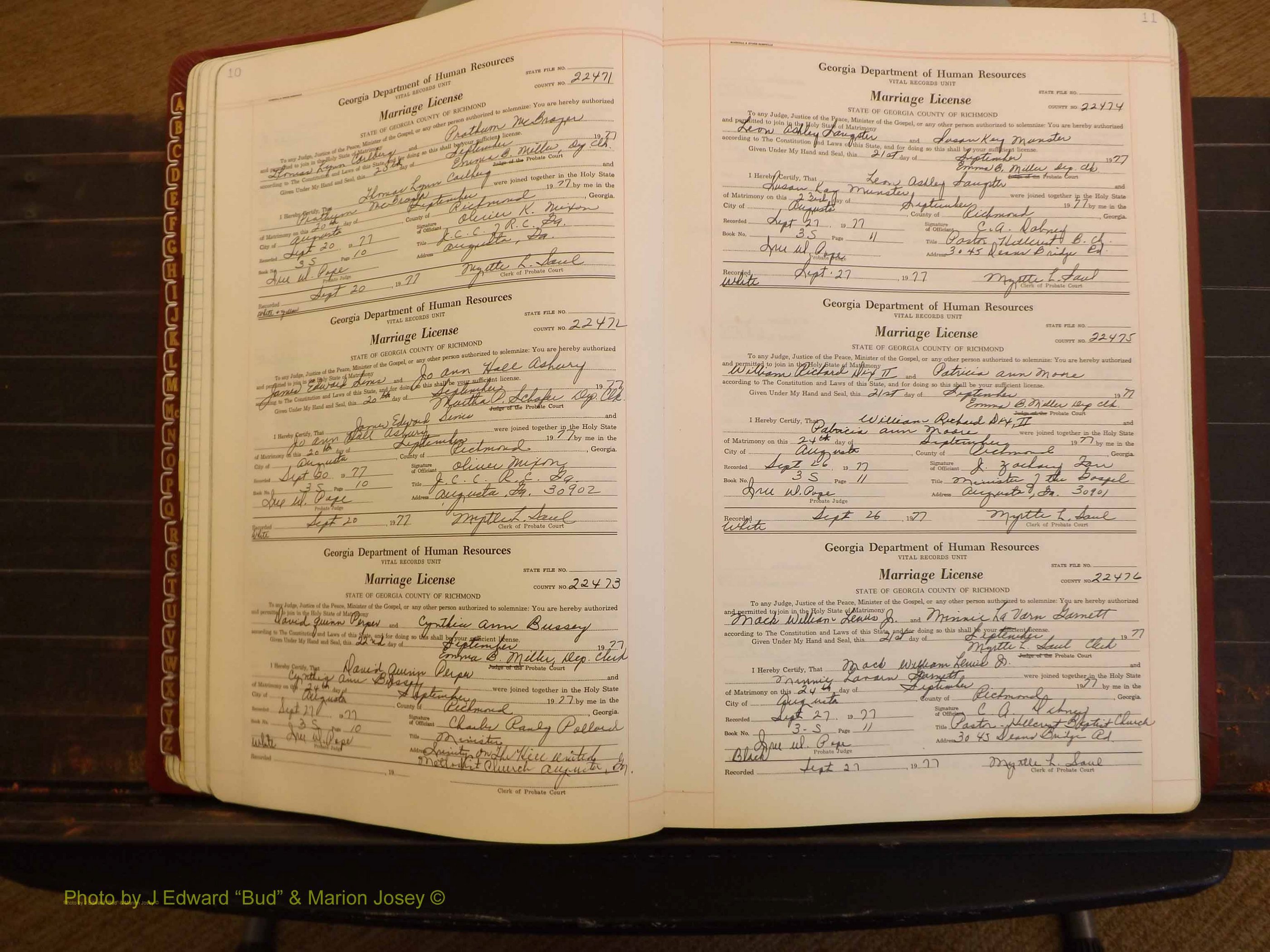 Richmond Marriages, 3S, 1977-1978 P 010-011.JPG