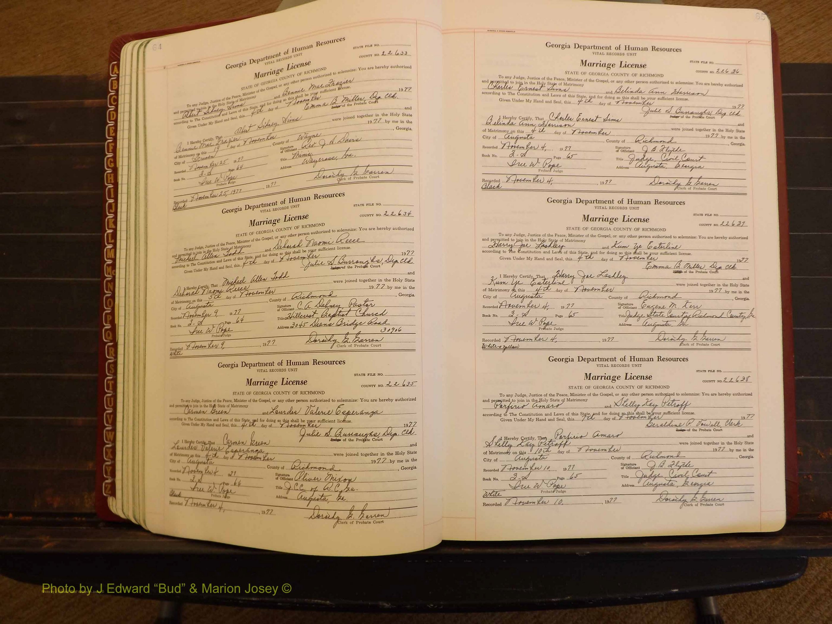 Richmond Marriages, 3S, 1977-1978 P 064-065.JPG