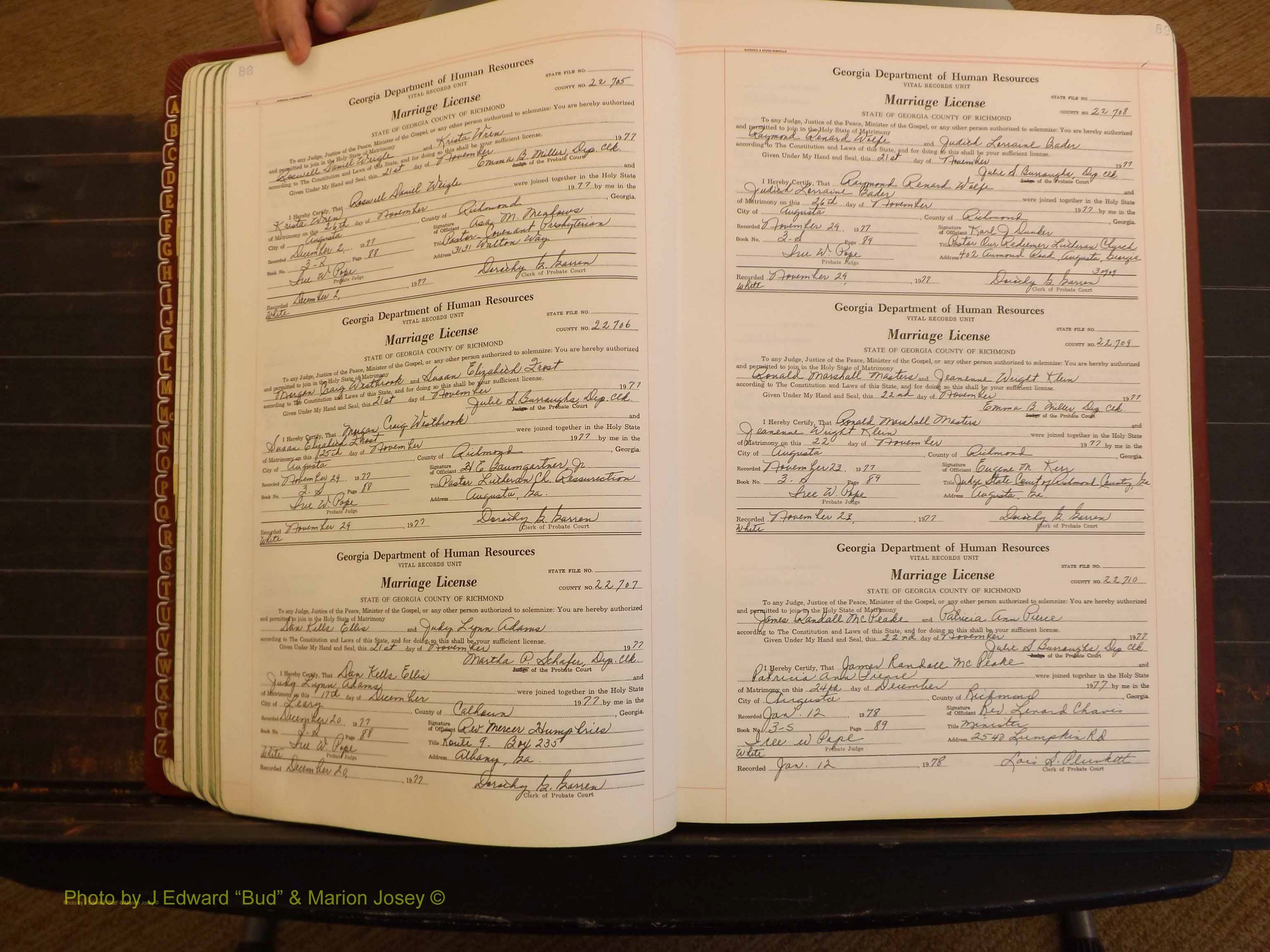 Richmond Marriages, 3S, 1977-1978 P 088-089.JPG