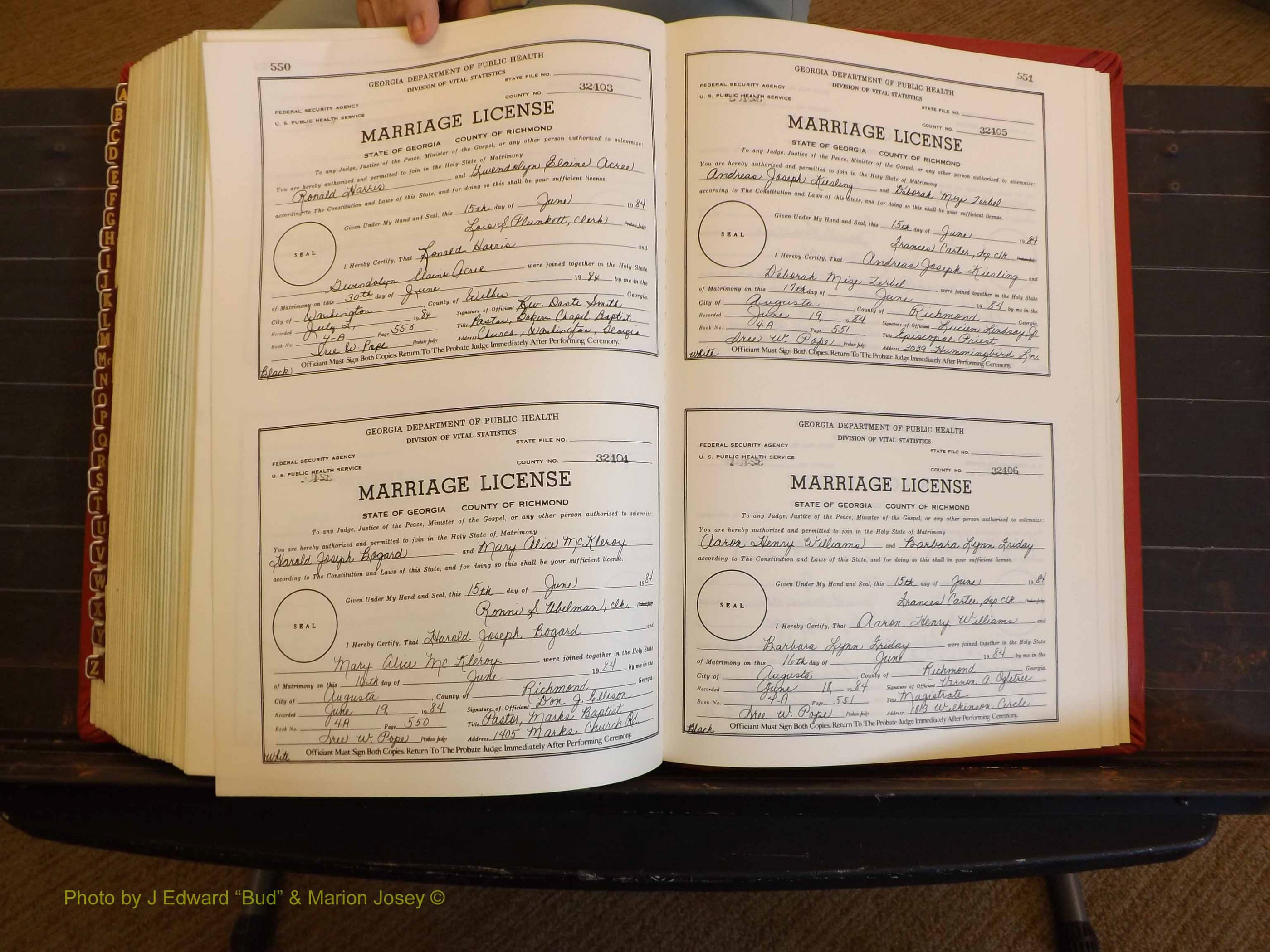 Richmond Marriages, 4A, 1983-1984 P 550-551.JPG