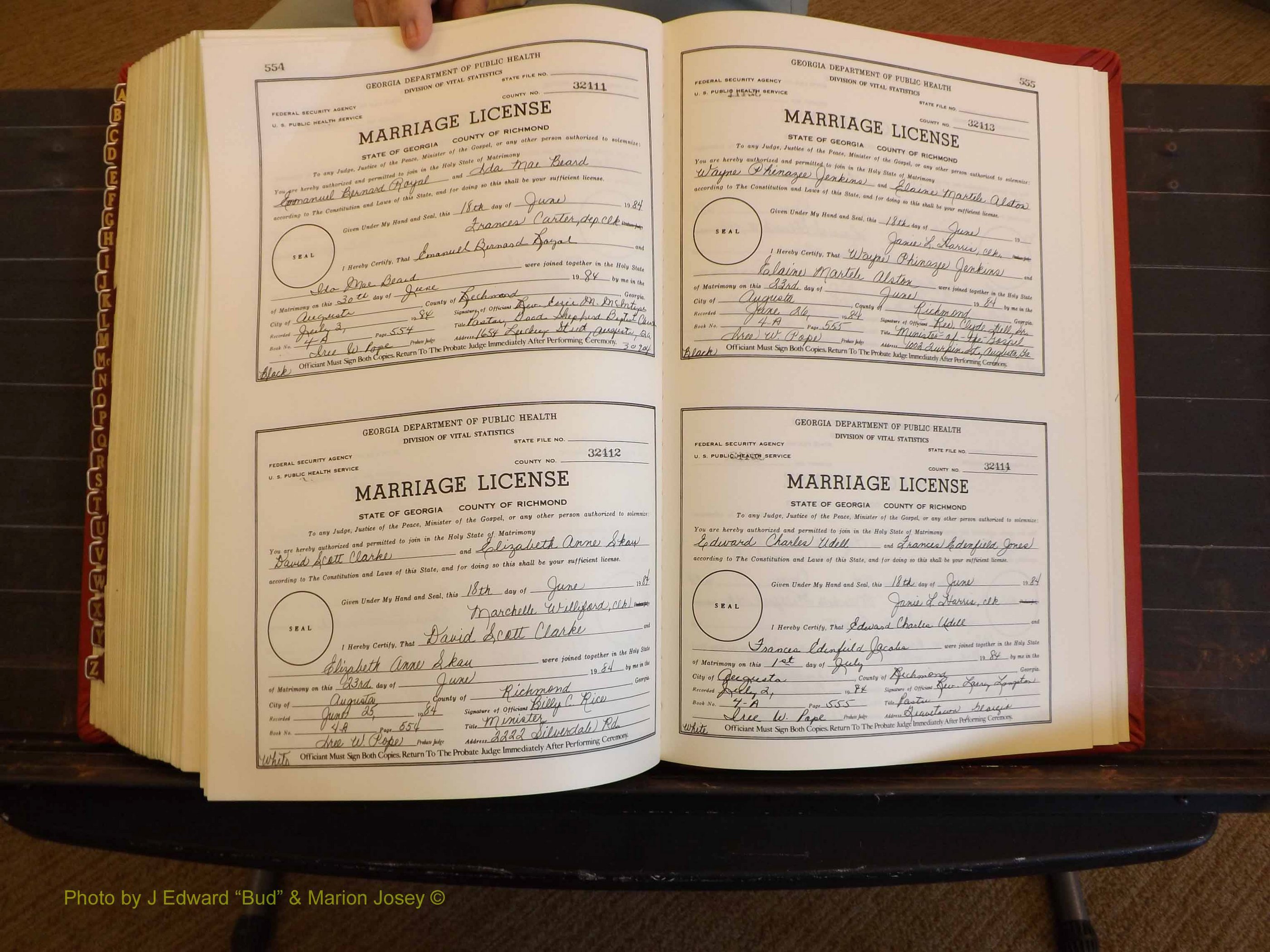 Richmond Marriages, 4A, 1983-1984 P 554-555.JPG