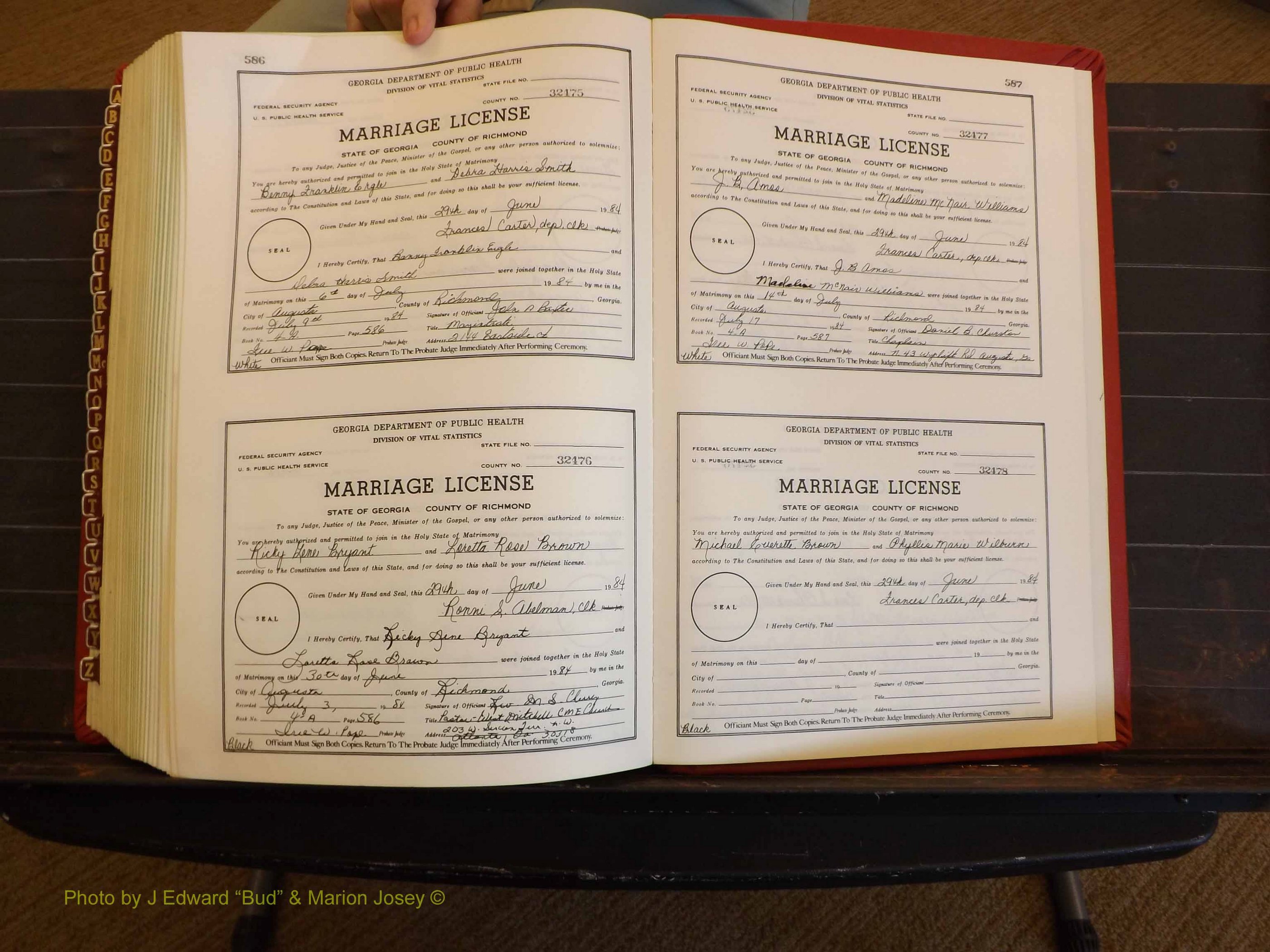Richmond Marriages, 4A, 1983-1984 P 586-587.JPG