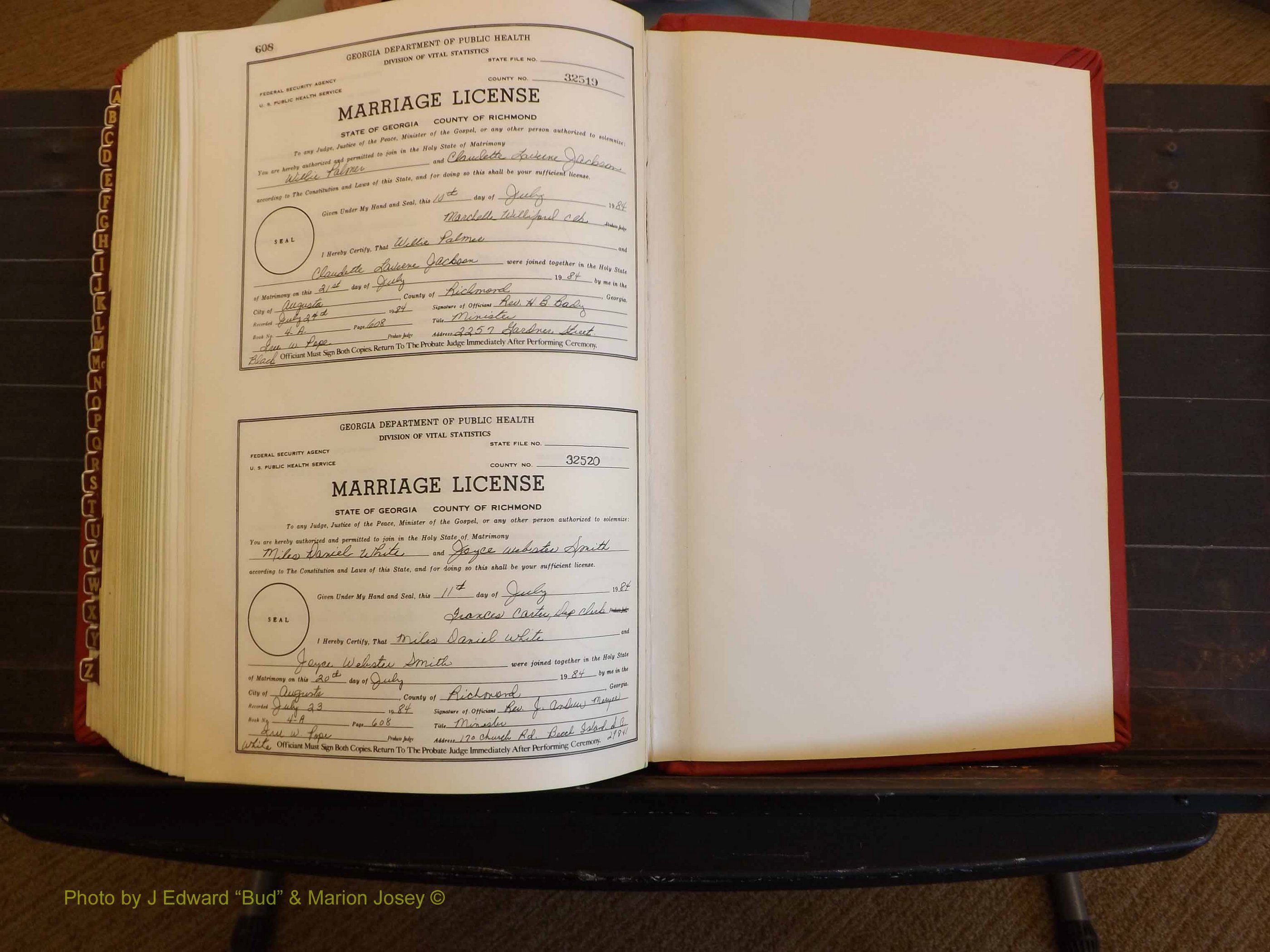 Richmond Marriages, 4A, 1983-1984 P 608.JPG